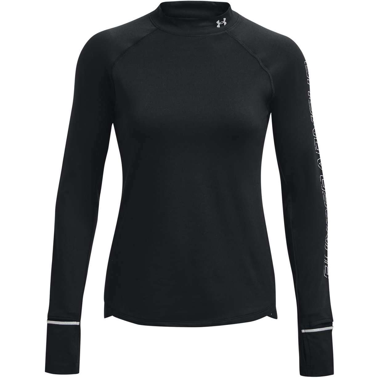 Picture of Under Armour Women&#039;s UA OutRun The Cold Long Sleeve - Black/Black/Reflective