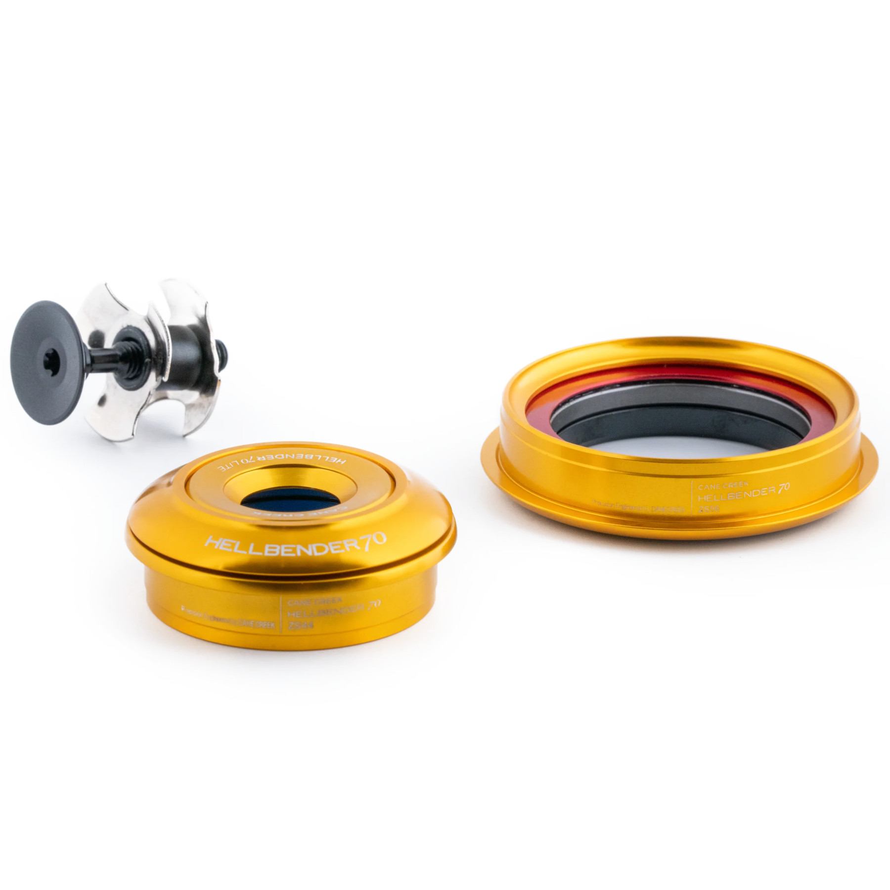 Produktbild von Cane Creek Hellbender 70 Lite Steuersatz - Tapered | ZS44/28.6 | ZS56/40 - gold