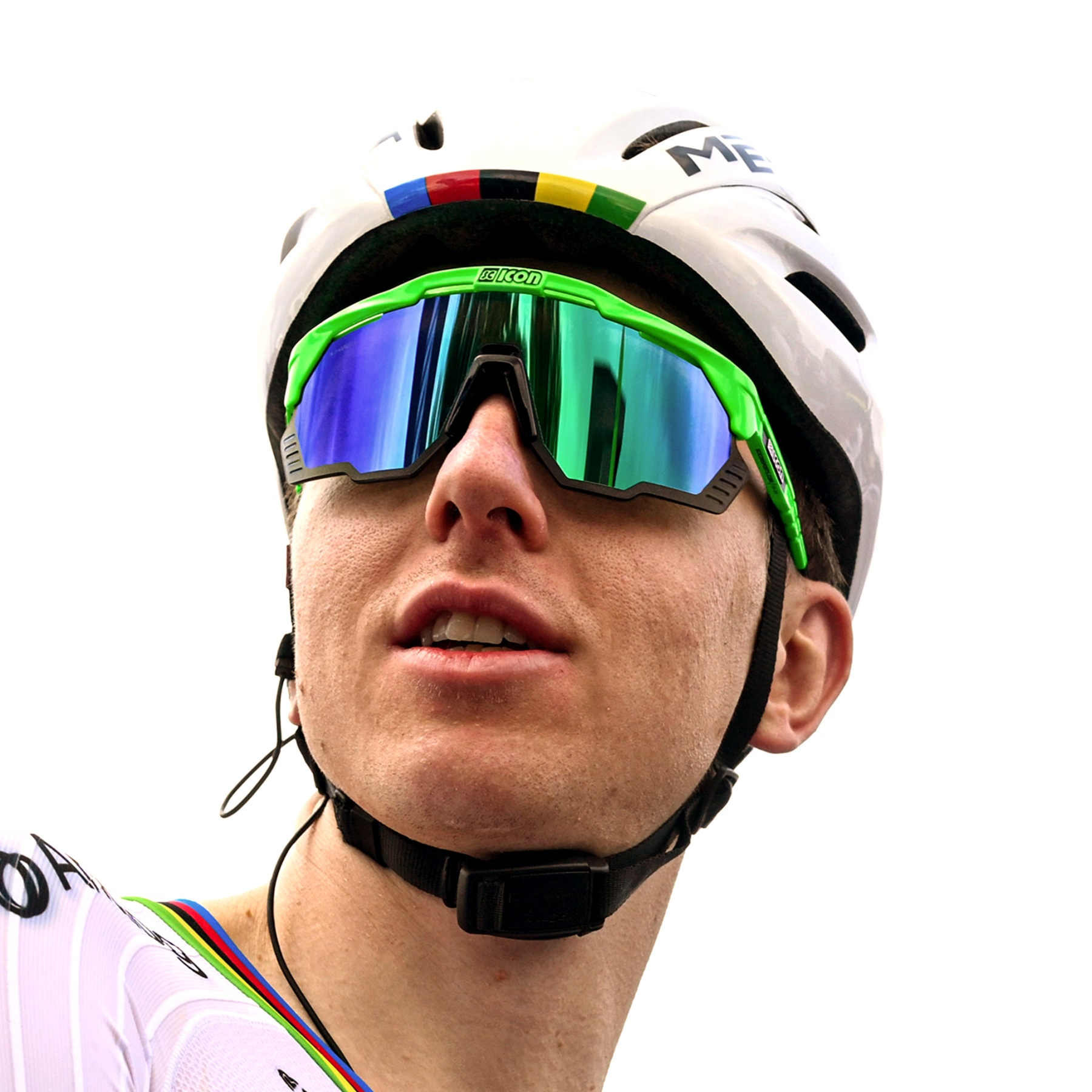 SCICON AEROSHADE KUNKEN GREEN FLUO展示品未使用 Scicon Aeroshade Kunken Glasses - Green Fluo - Multimirror Blue