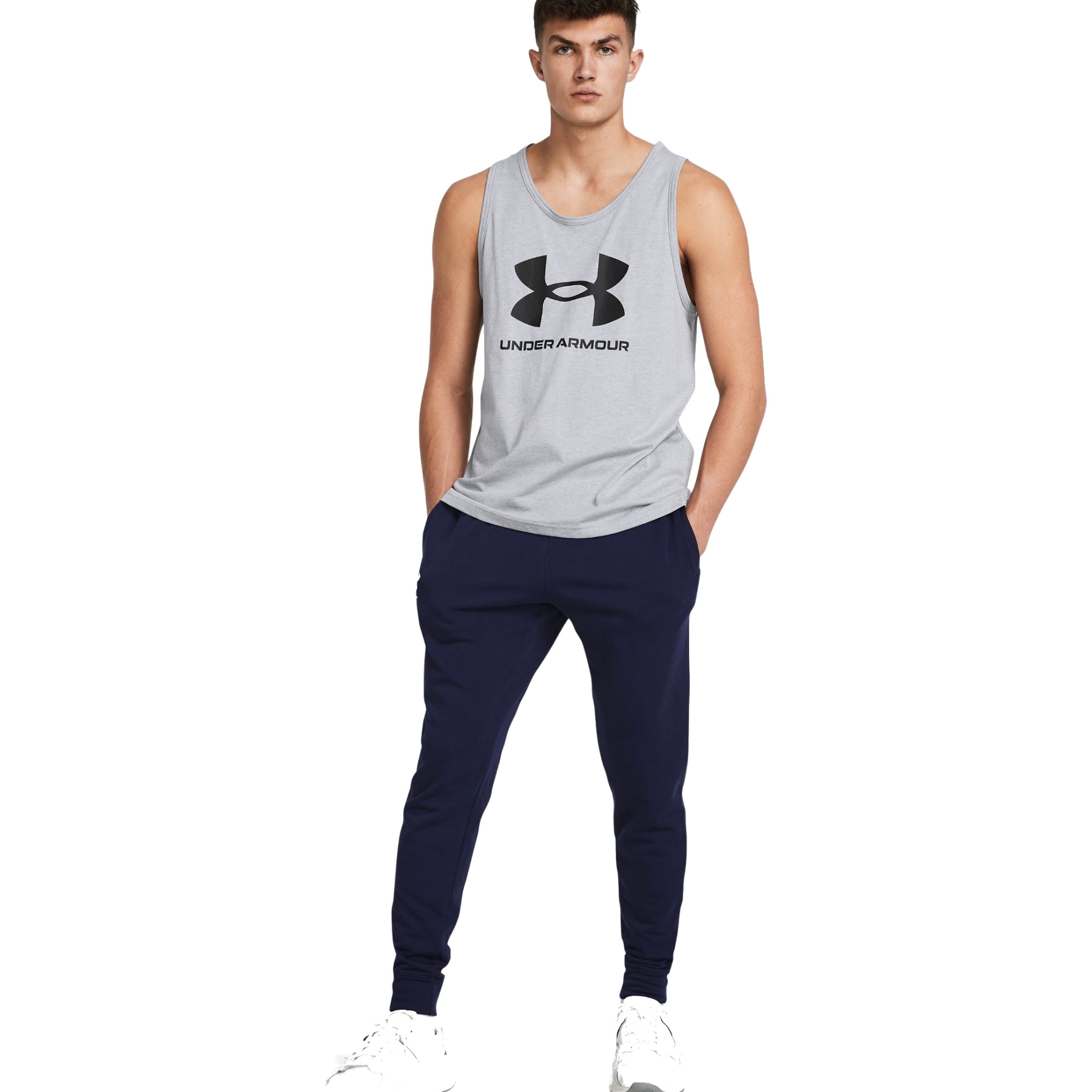 Under Armour Mens Rival Terry Joggers Onyx White 112/Onyx White