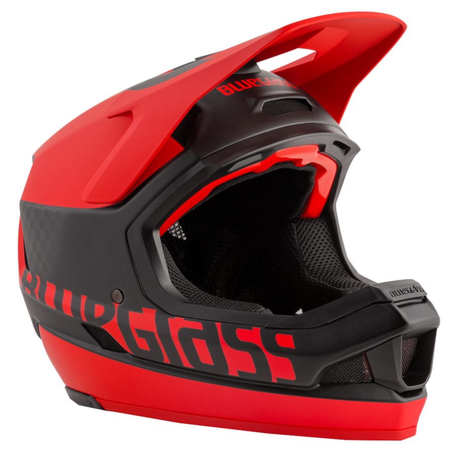 Image of Bluegrass Legit Carbon MIPS Fullface Helmet - black red