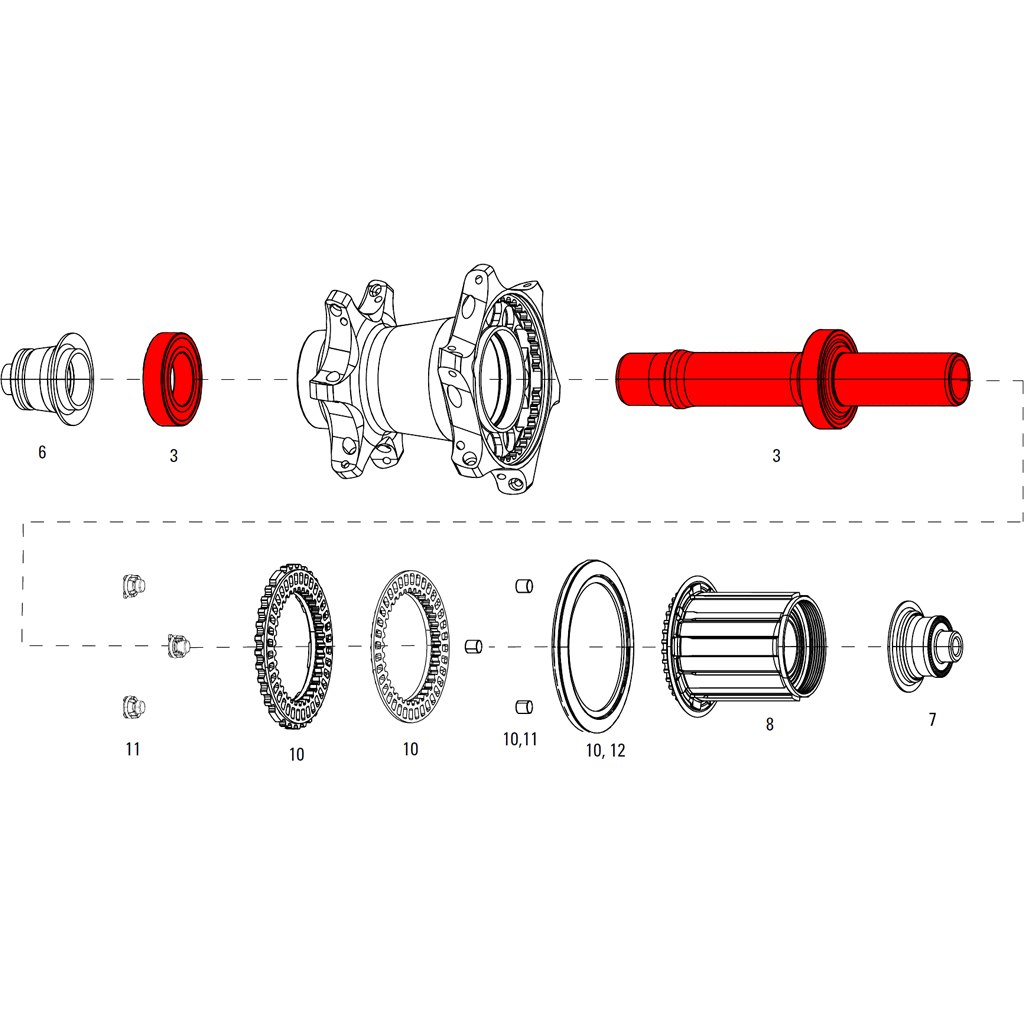 Picture of ZIPP Cognition RW-Axle Kit for NSW Hub - Rim - 11.2018.032.002