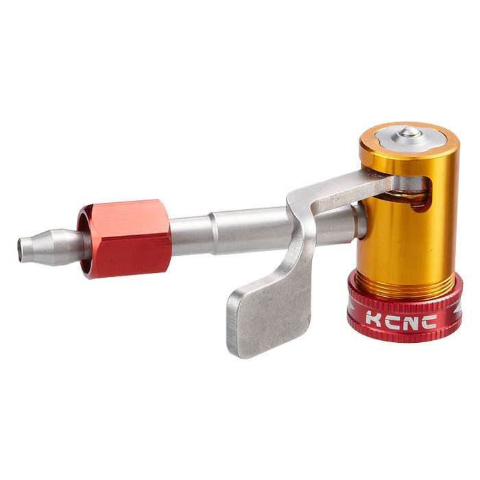 Picture of KCNC Pump Connector for Floor Pump Hose - silver/red/orange