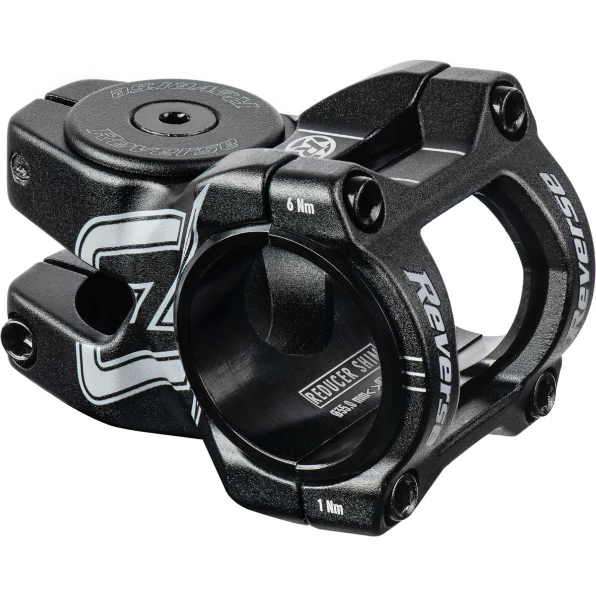 Bild von Reverse Components E-Black-One D-2 35mm Titan MTB Vorbau 1 1/8" | 31,8mm - schwarz/grau