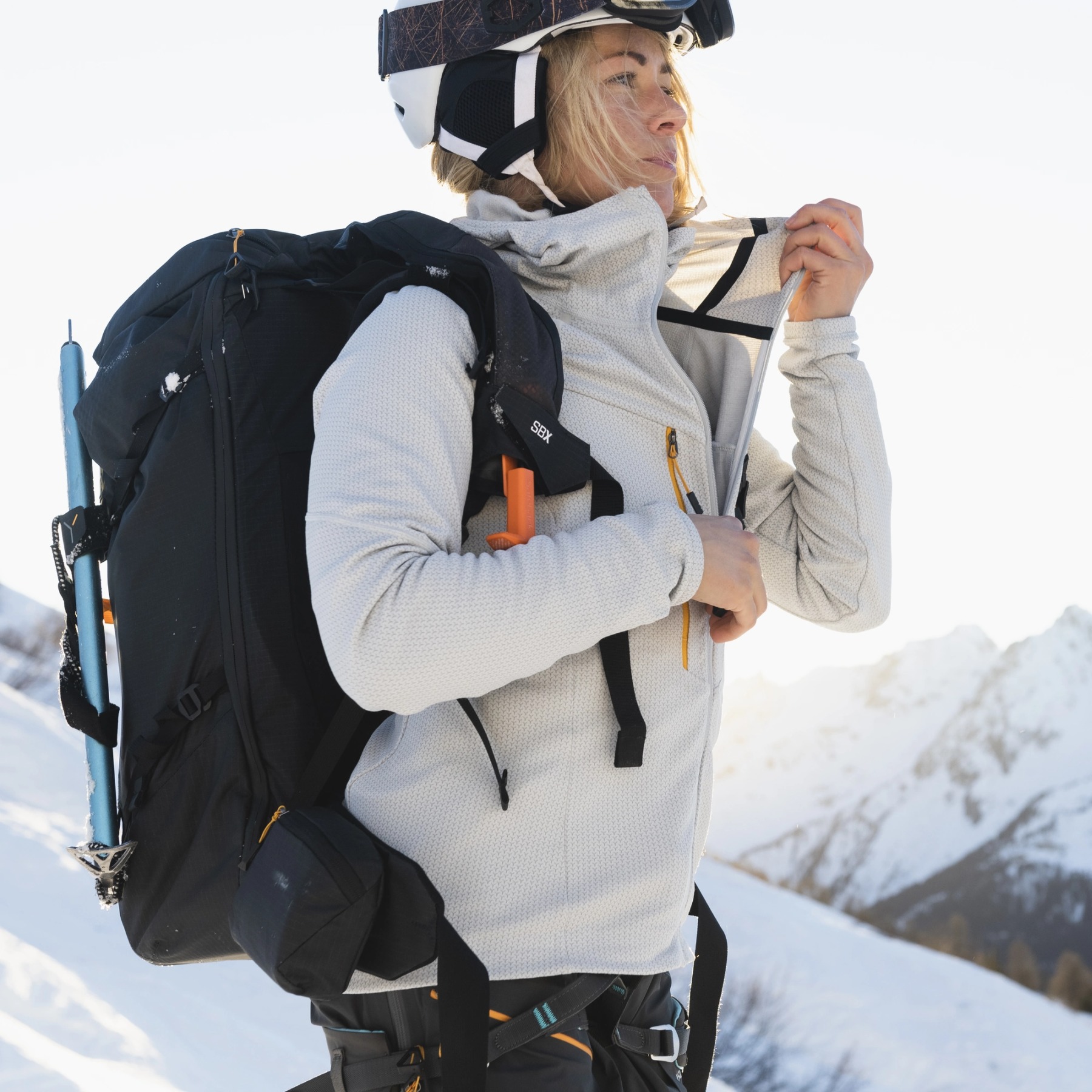 Bergans Y MountainLine Wooltech Midlayer Jacket Women - pearl grey