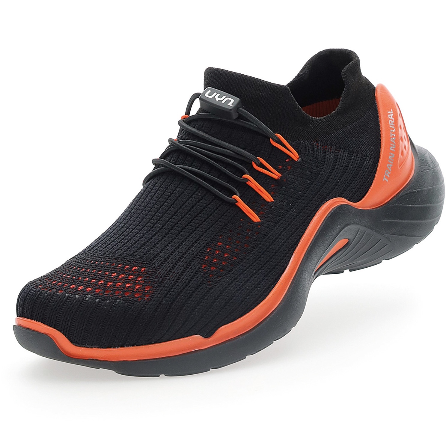 Picture of UYN City Running Black Sole Shoes - Black/Orange