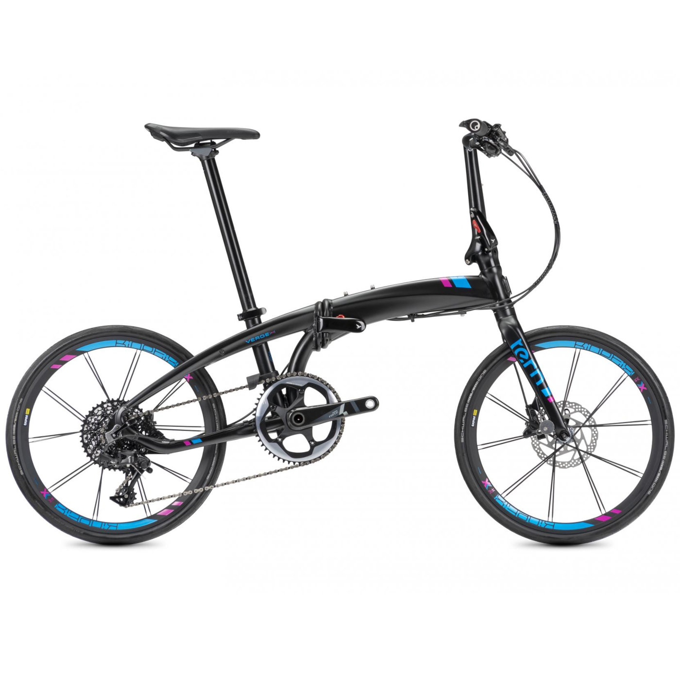 Foto de Tern Verge X11 - Bicicleta plegable de 20 Pulgadas - 2023 - satin black/blue/magenta