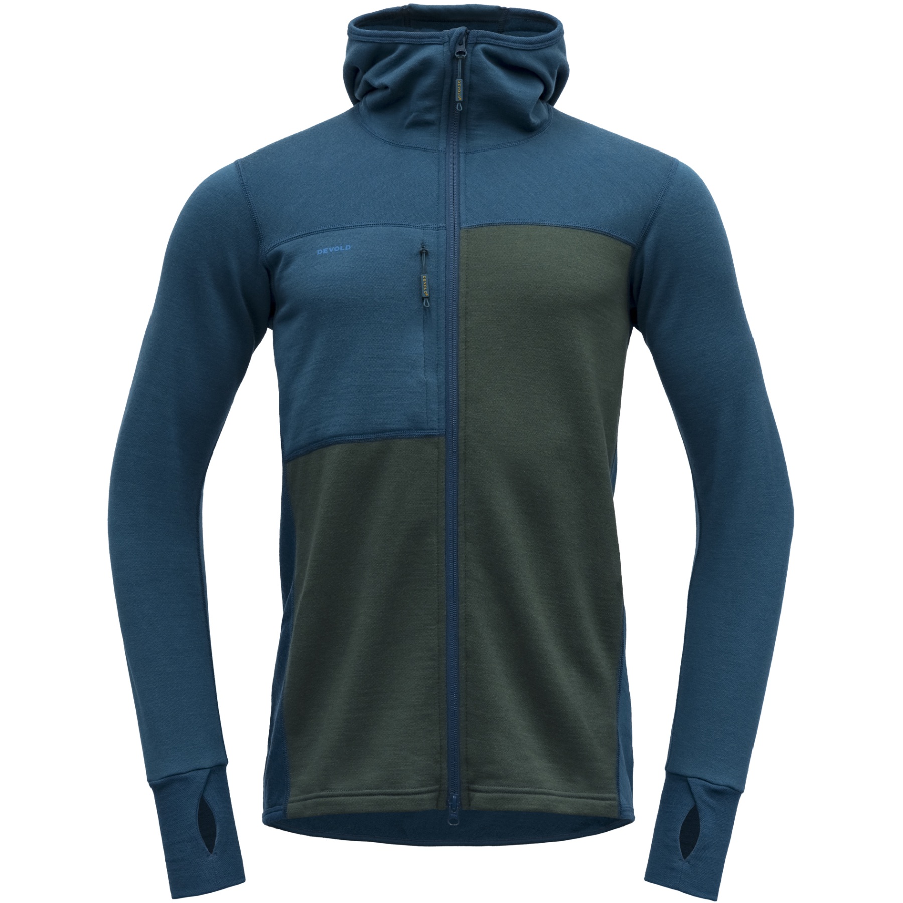 Picture of Devold Nibba Pro Merino Jacket Hood - 422A Flood