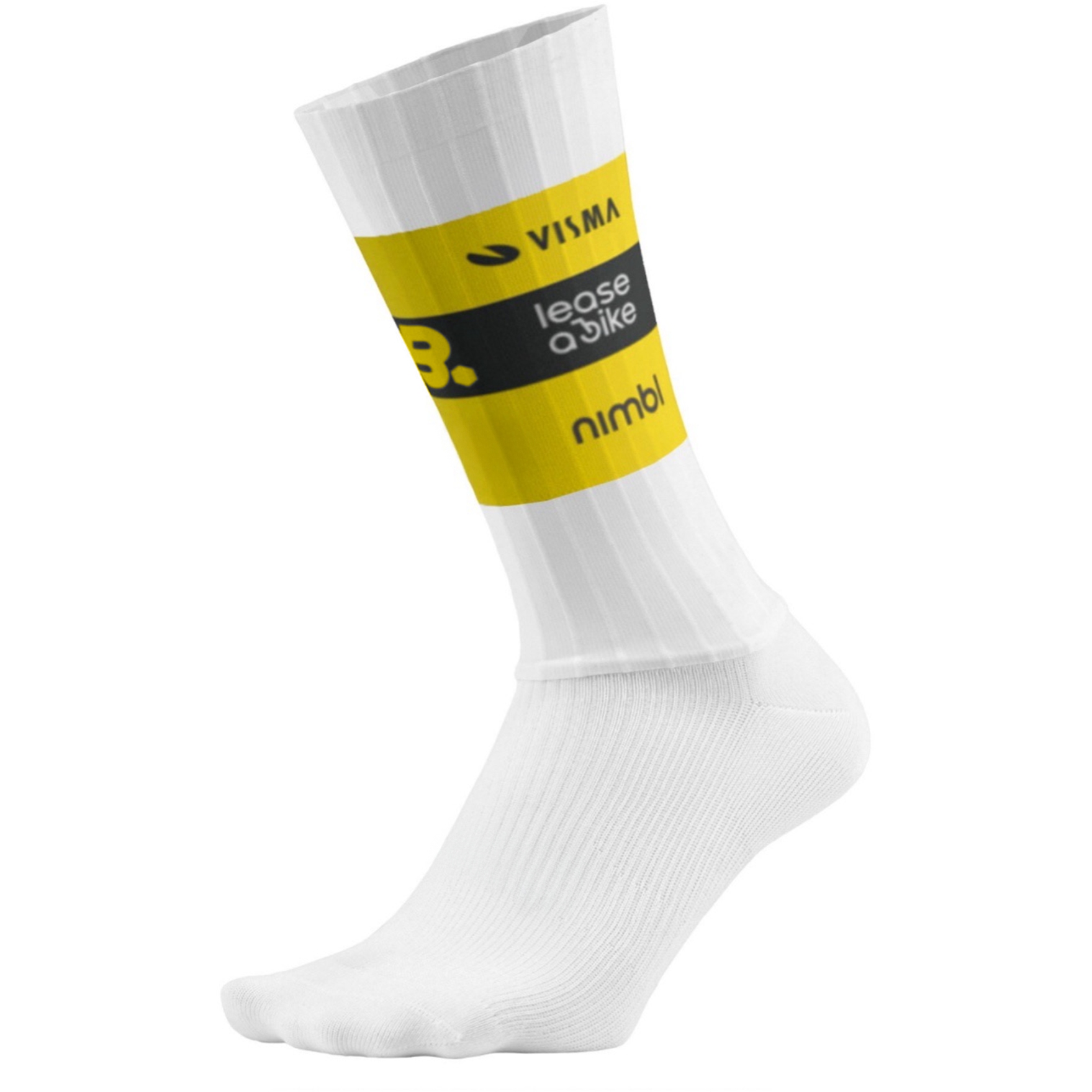 Produktbild von RAPidGEAR Team Visma | Lease a Bike Premium Aero Socken 2025 - weiß