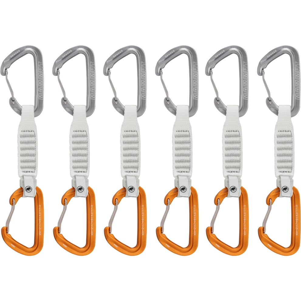 Image of Mammut Sender Wire 12 cm Quickdraws - 6 Pack - light grey-gold