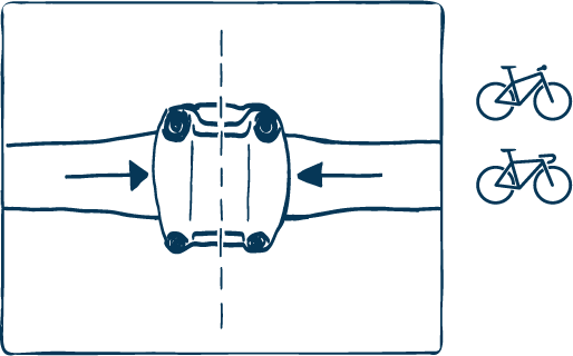 Bike assembling – alignment of the handlebars
