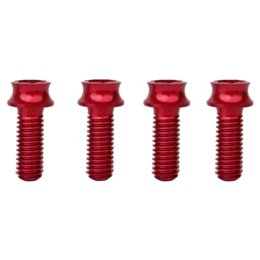 Reverse Schrauben Set für Scheibenbremse M6 x 18mm - 4 Stück - rot, Bremsadapterschrauben