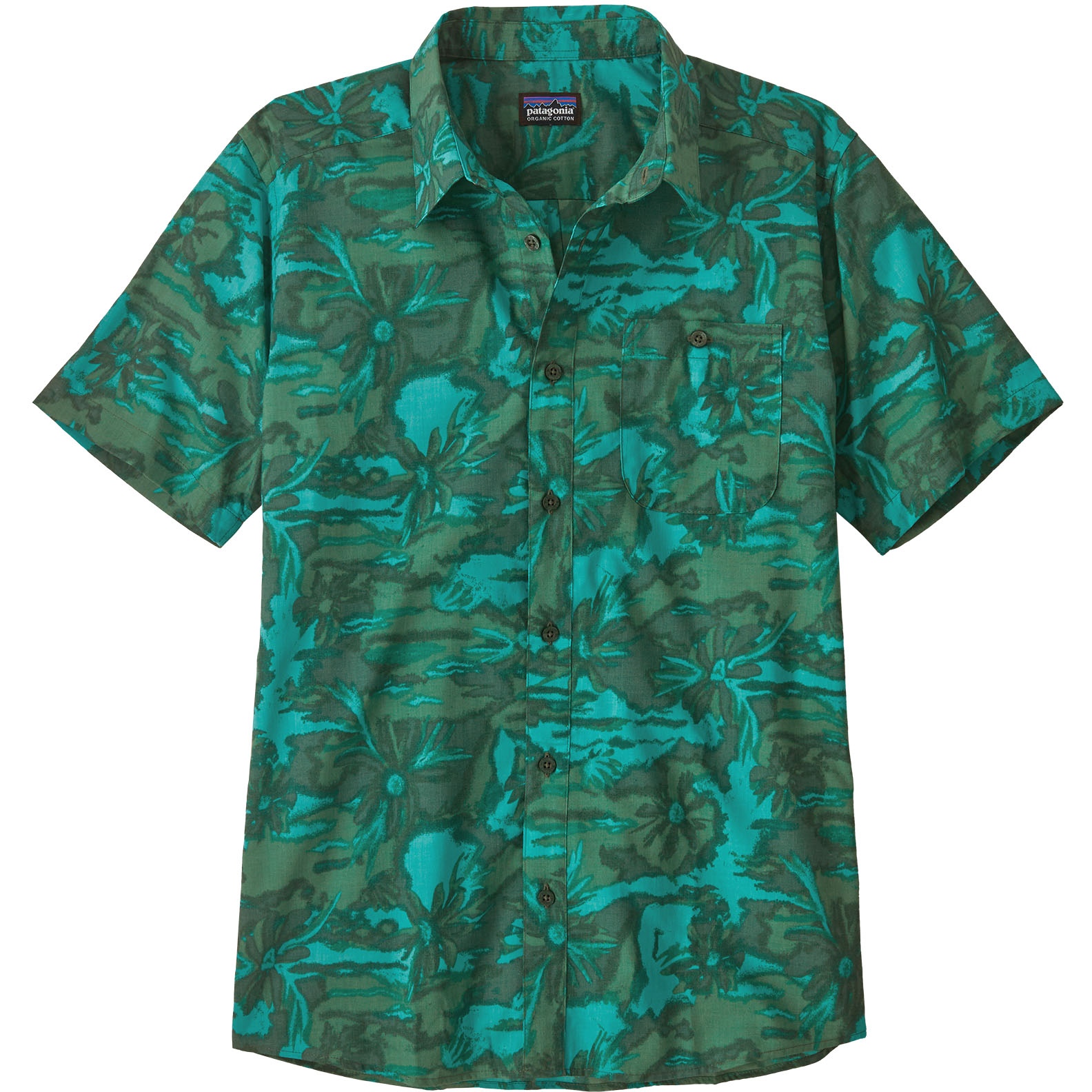 Picture of Patagonia Go To Shirt Men - Cliffs and Waves: Conifer Green