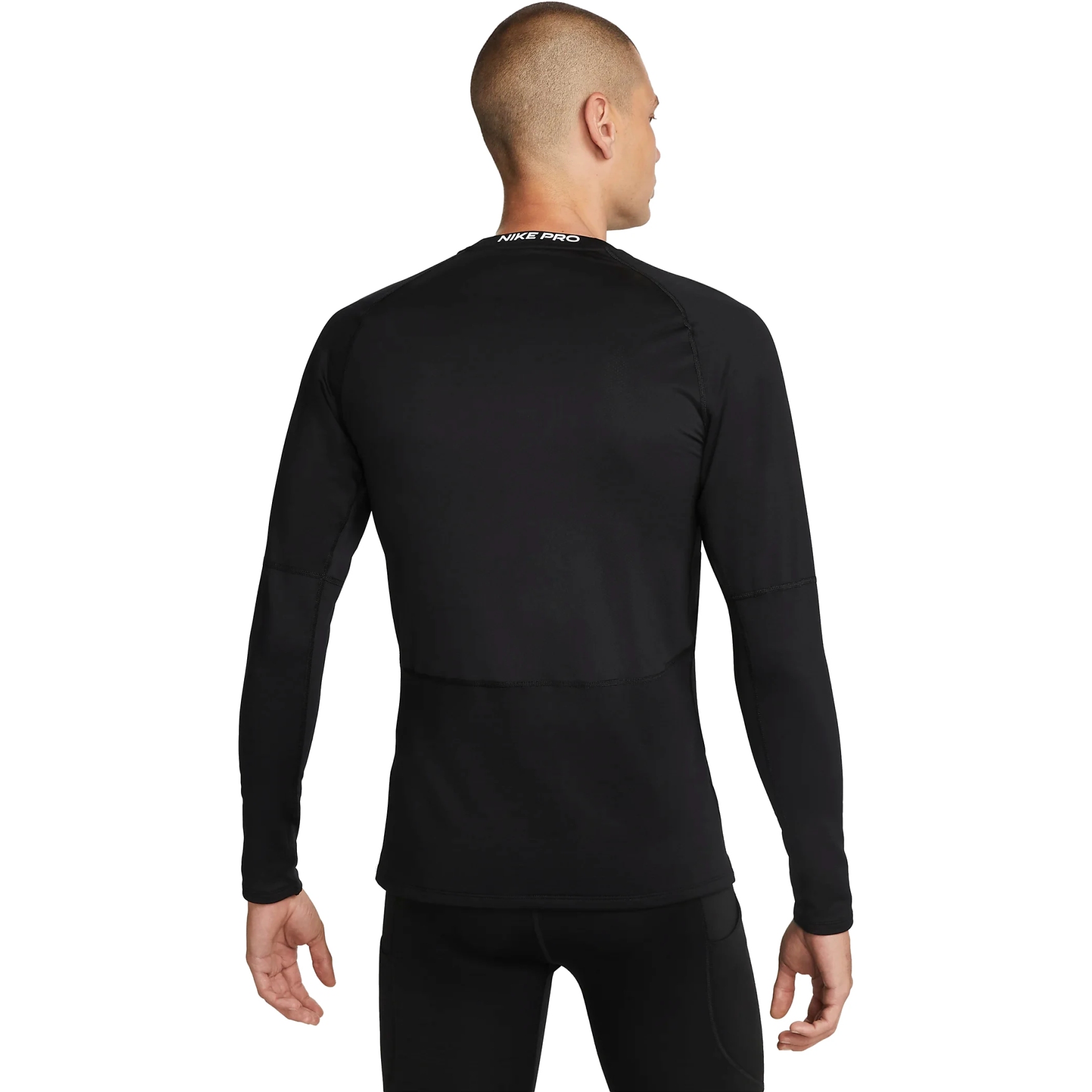 Nike Pro Warm Long Sleeve Top Men black white FB7982 010 BIKE24