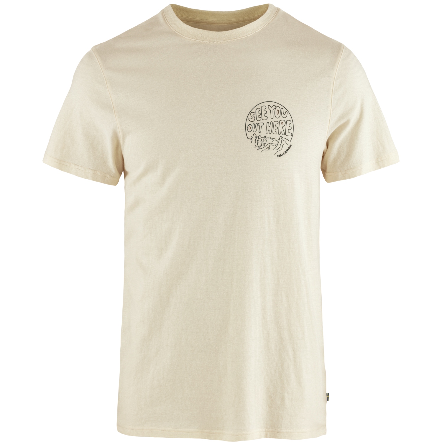 Picture of Fjällräven Hemp Blend Out Here T-Shirt Men - chalk white