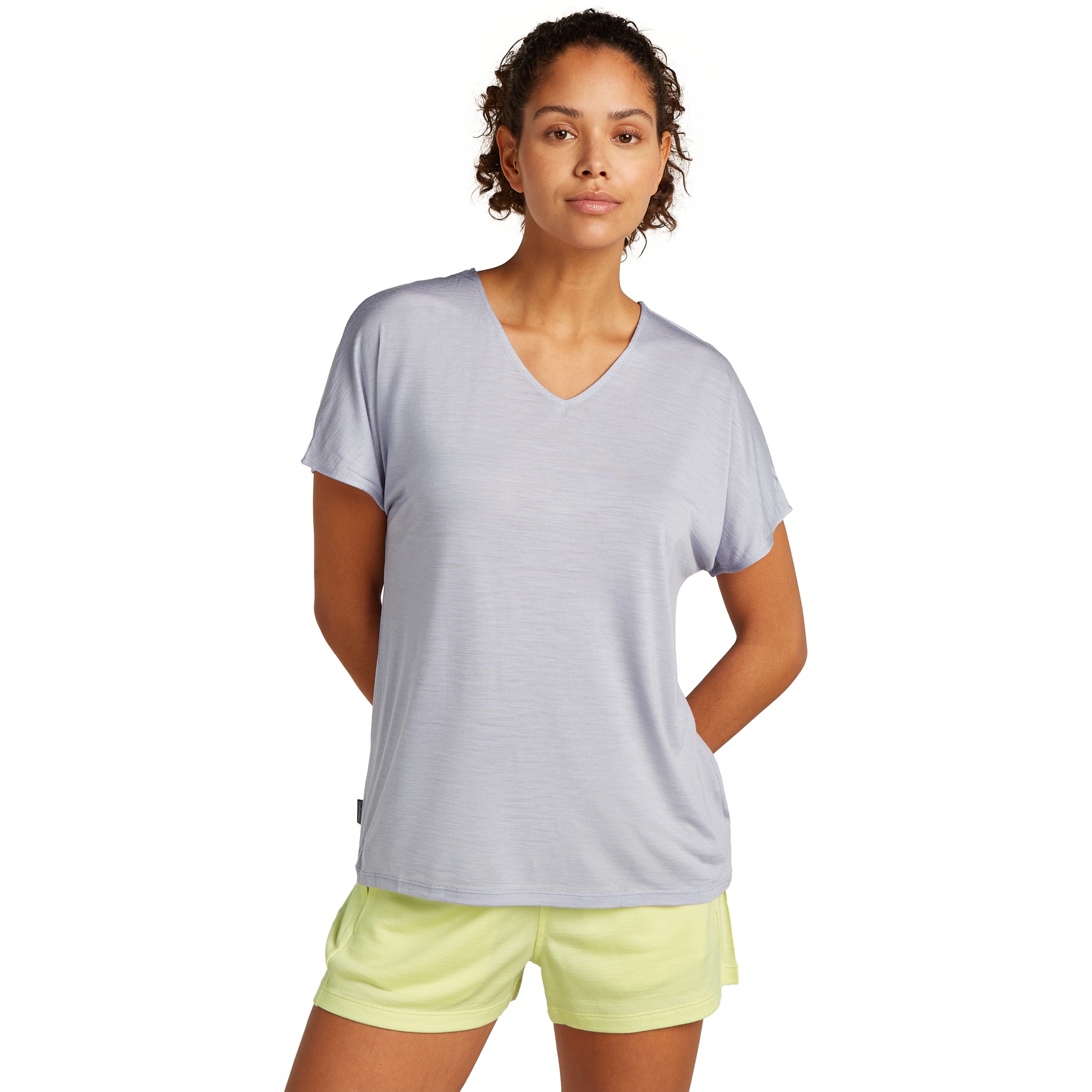 Photo produit de Icebreaker T-Shirt Femme - Merino Drayden Reversible - Grey Quartz