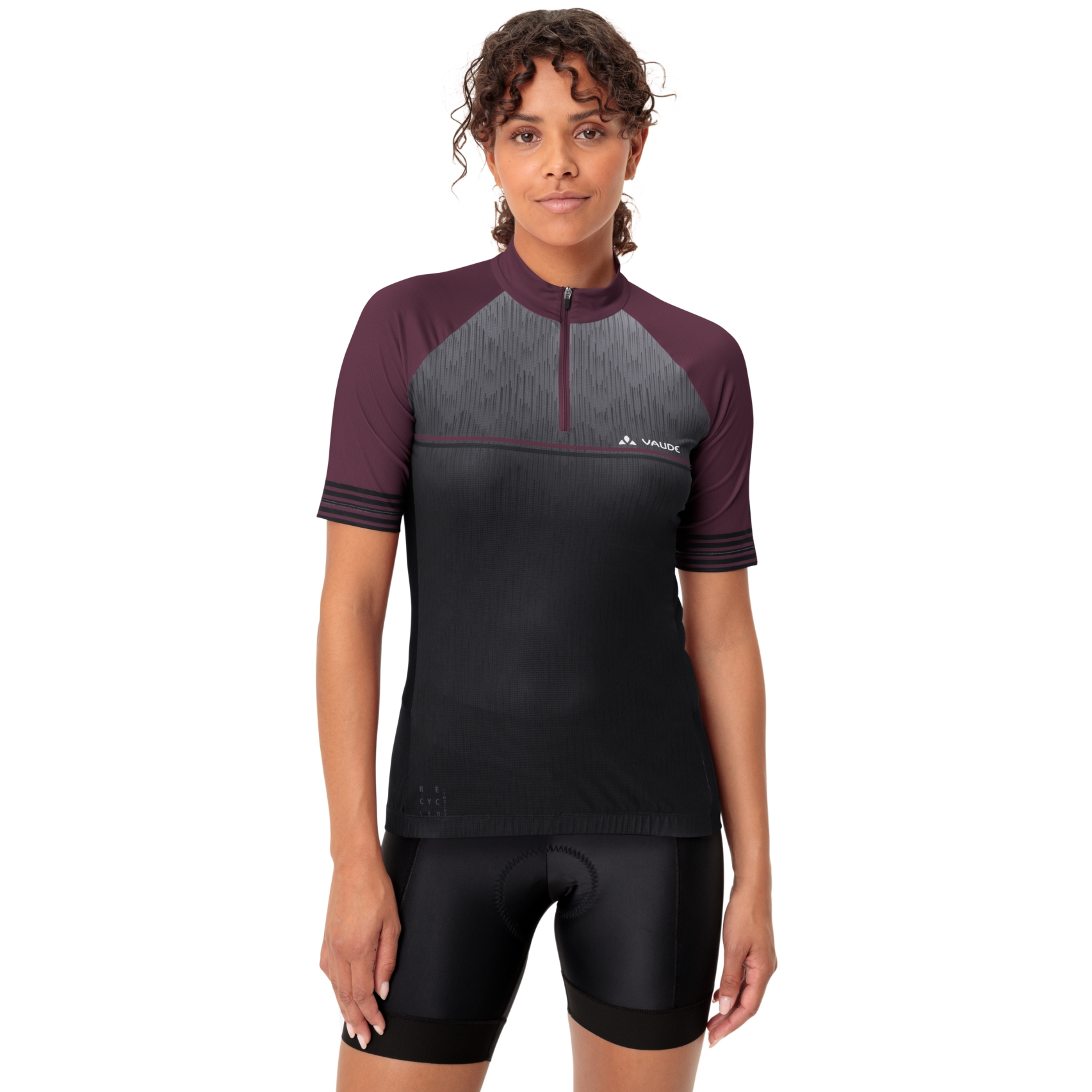 Bild von Vaude Posta II Half Zip Kurzarmtrikot Damen - cassis