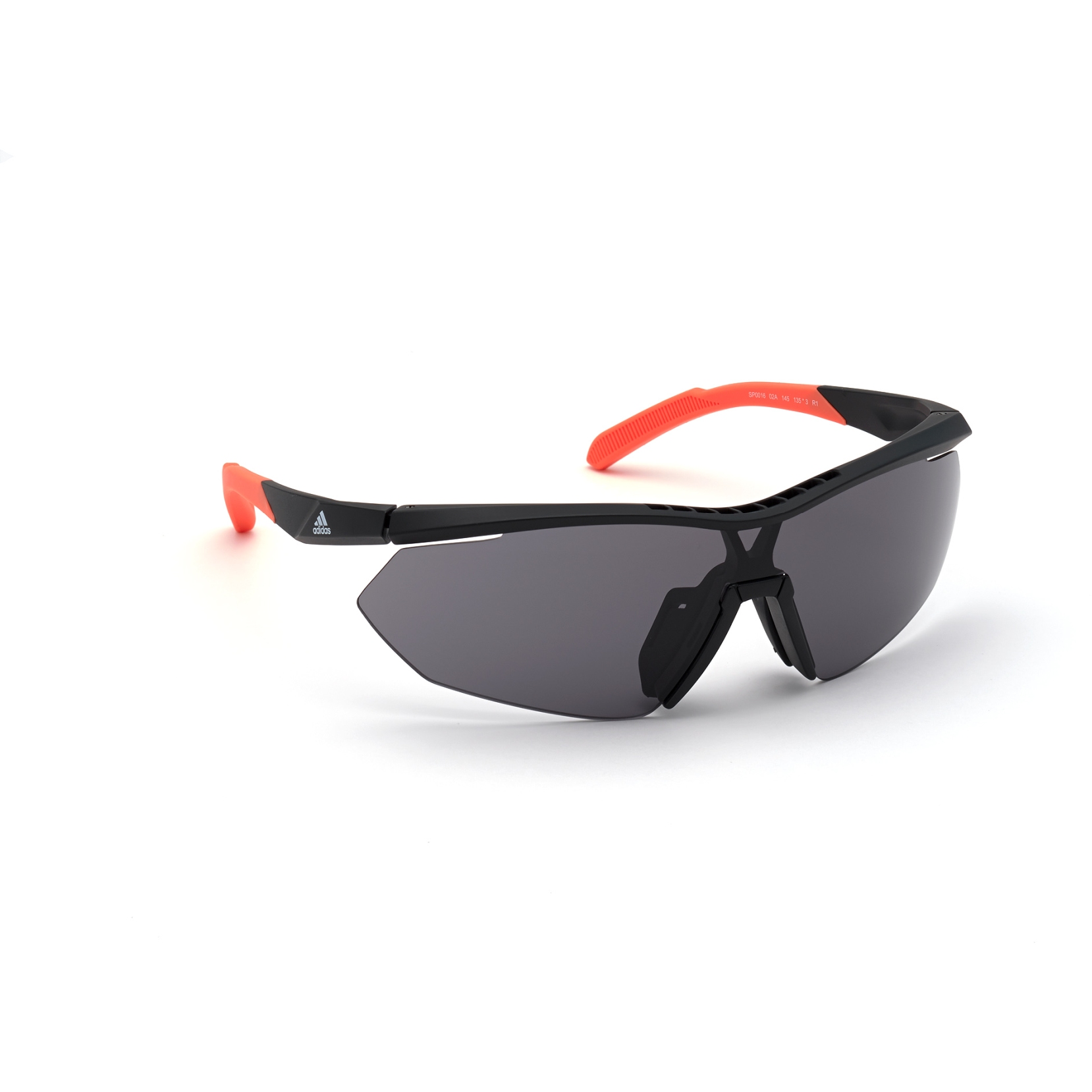 Picture of adidas Sp0016 Injected Sport Sunglasses - Matte Black / Contrast Black + Orange