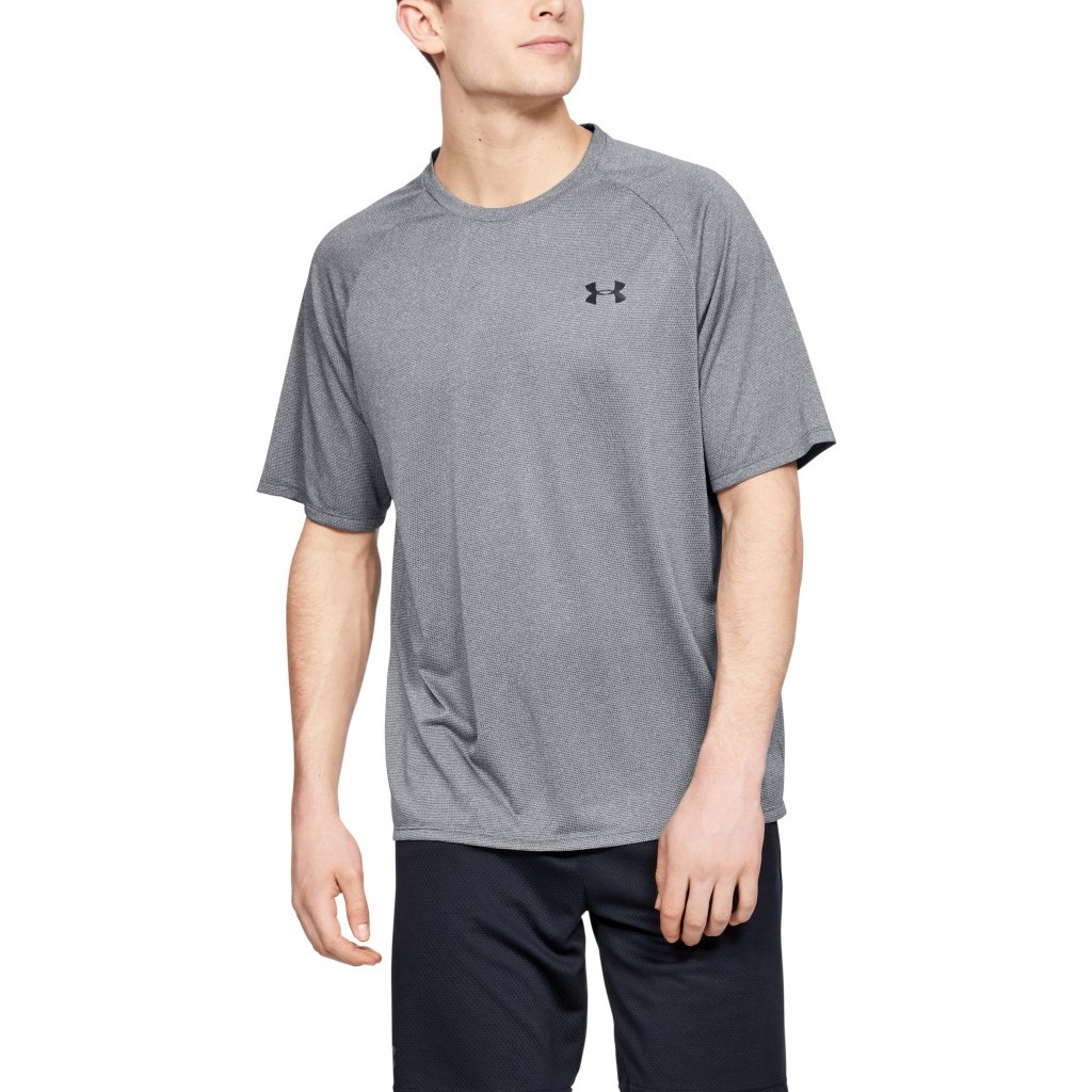 Image of Under Armour UA Tech™ 2.0 Textured Short Sleeve T-Shirt Men - Pitch Gray / Black