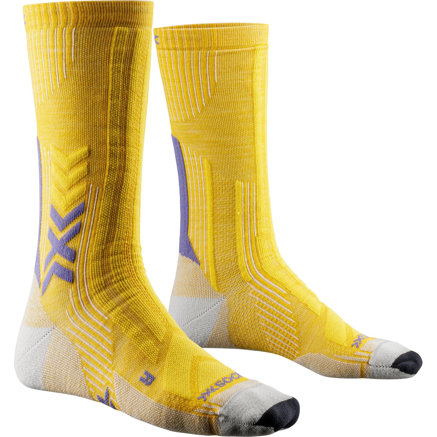 Image de X-Socks Chaussettes - Trekking Perform Merino Crew - flax gold/amethyst