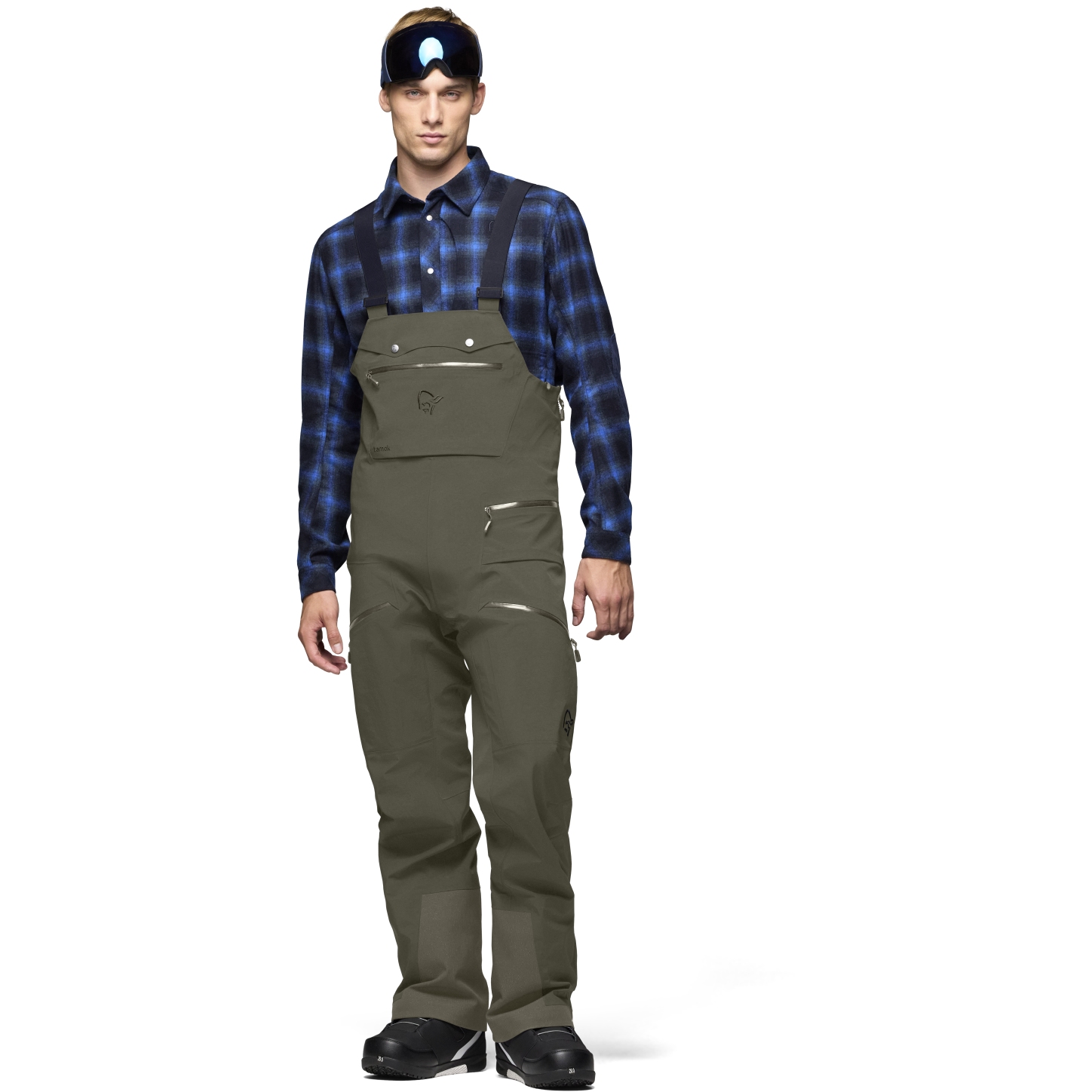 Norrona tamok Gore-Tex Performance Shell Bib Pants Men - Beluga