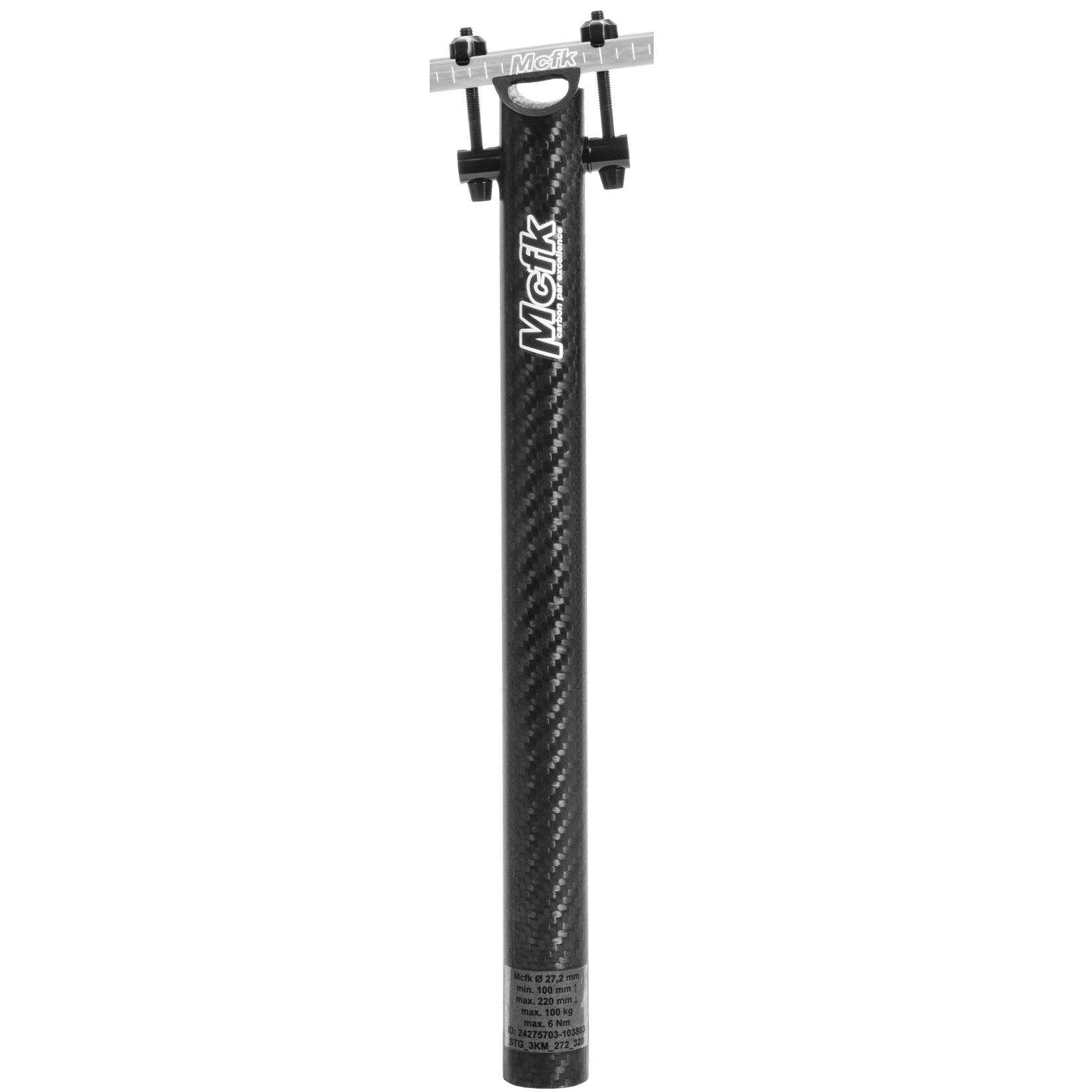 Produktbild von Mcfk Sattelstütze - Carbon - Gerade - 25.4mm - 3K Matt