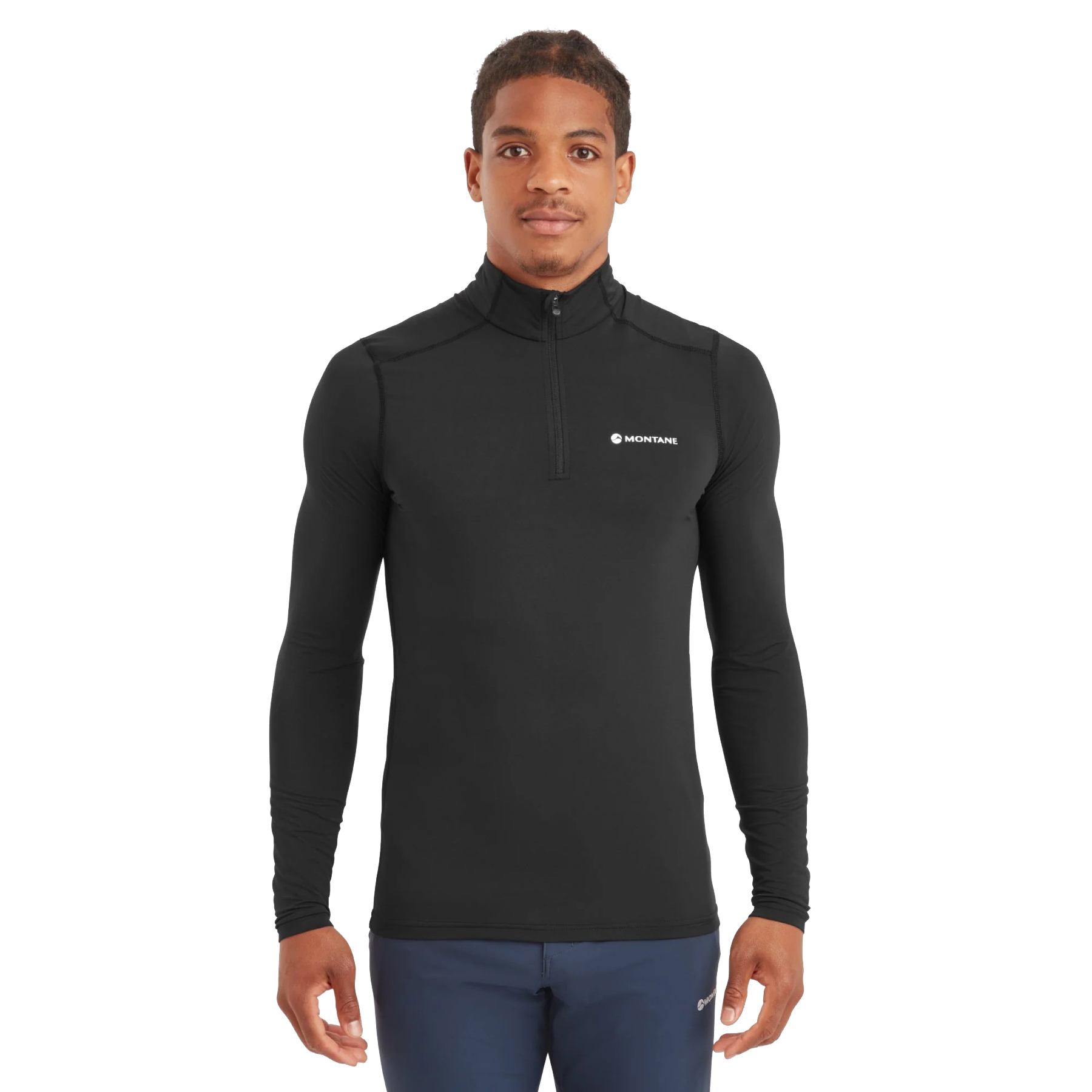 Picture of Montane Dart XT Thermal Zip Neck Long Sleeved Top - black