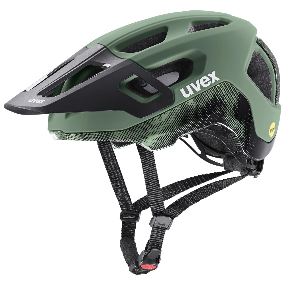 Picture of Uvex react MIPS Helmet - moss green-black matt