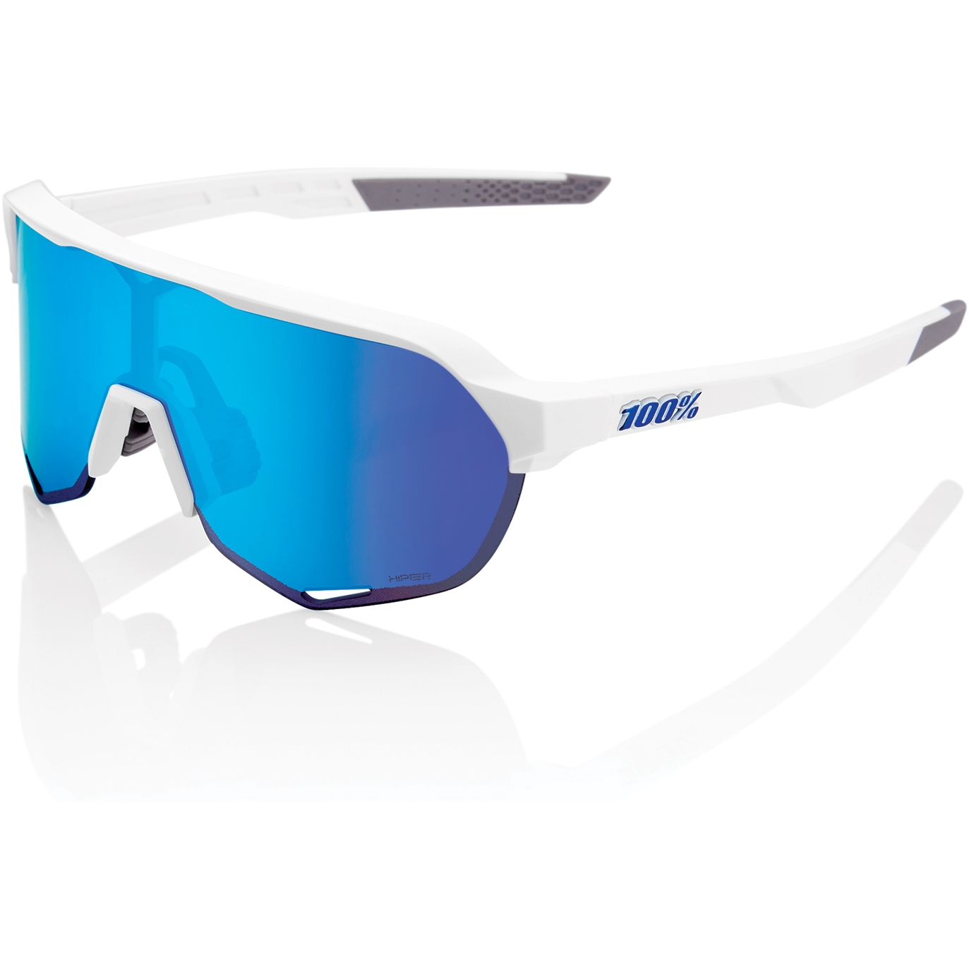 Picture of 100% S2 Glasses - HiPER Mirror Lens - Matte White / Blue Multilayer + Clear