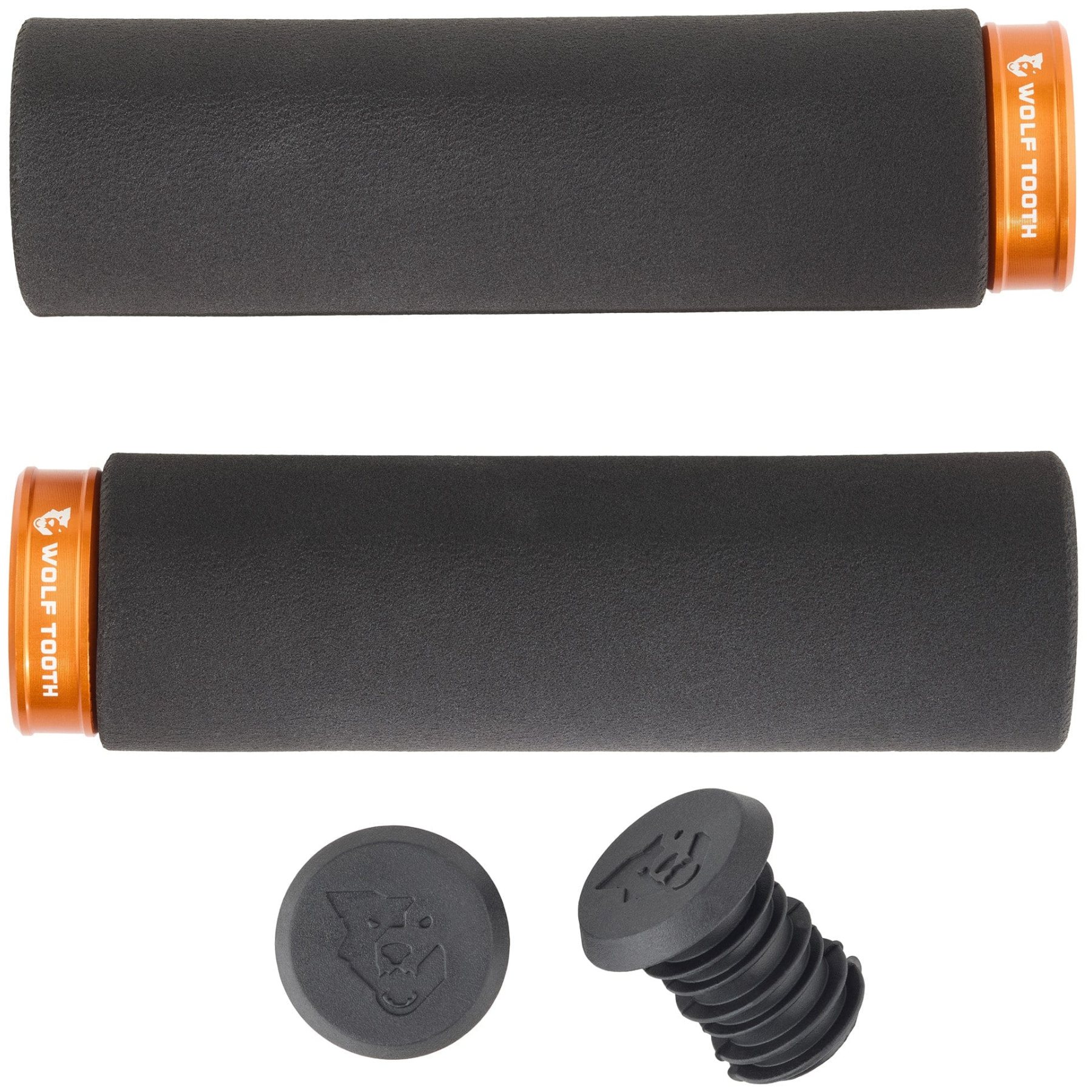 Produktbild von Wolf Tooth Fat Paw Lock-On Lenkergriffe - schwarz/orange