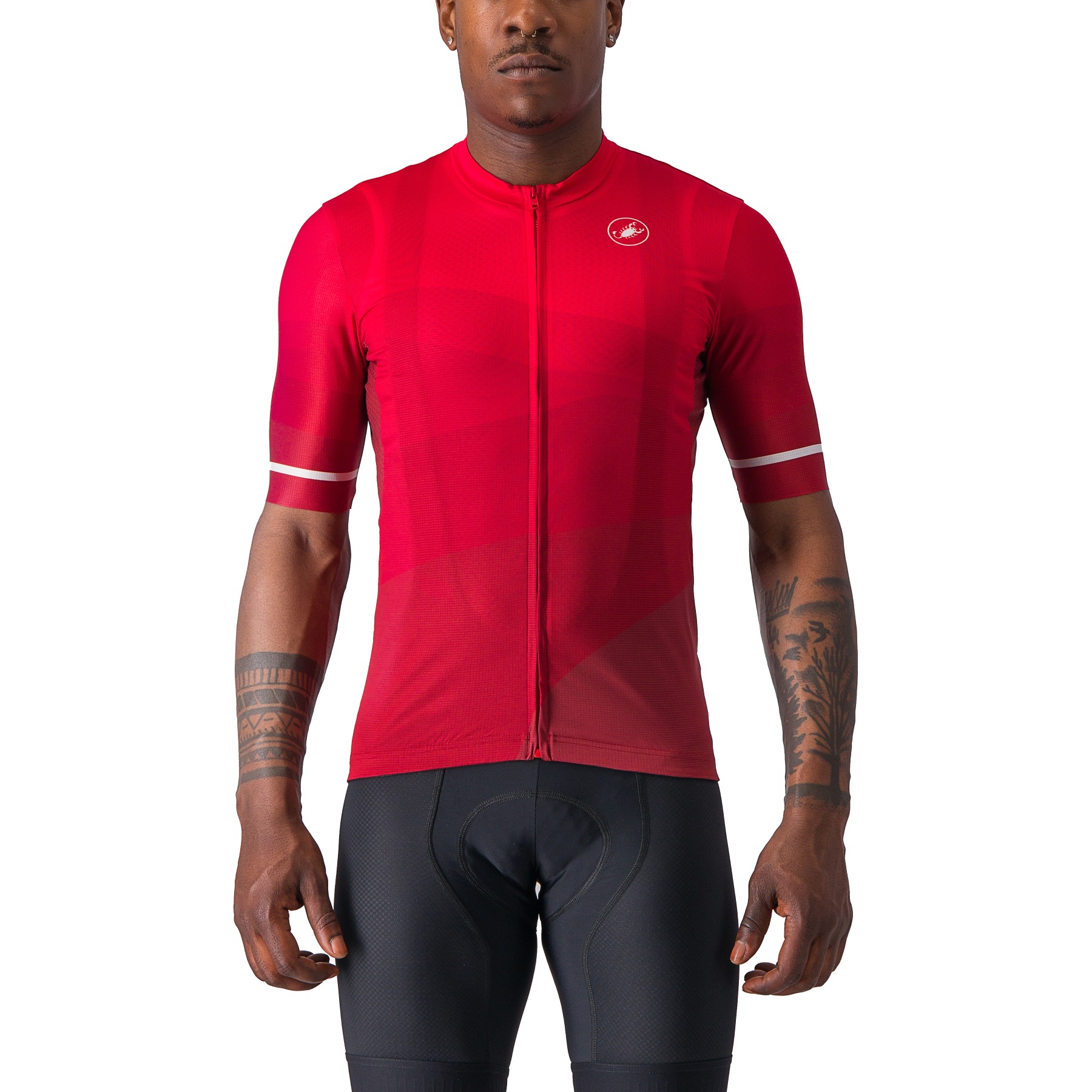 Picture of Castelli Orizzonte Jersey Men - rich red/red-white 645