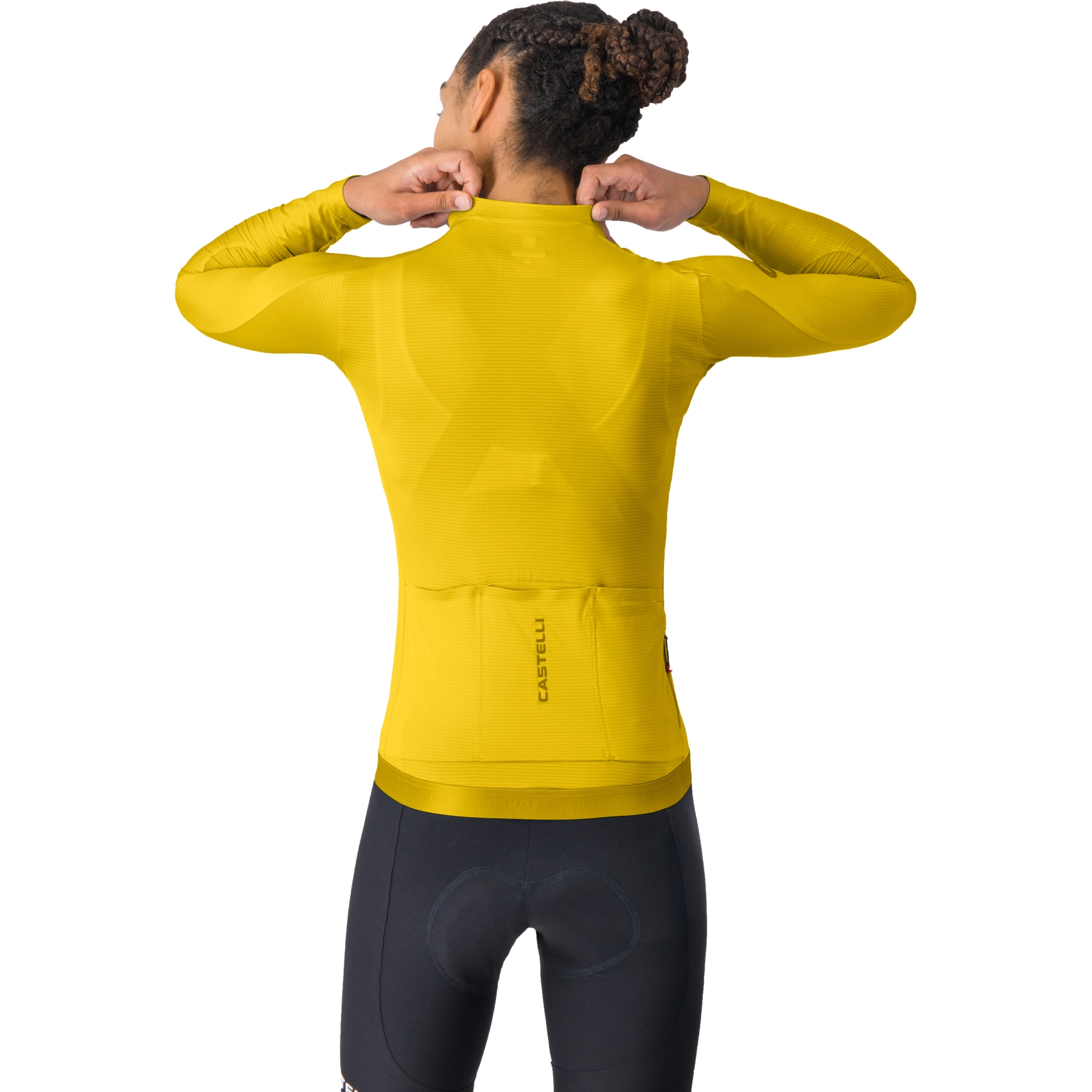 Maillot Cyclisme Femme Castelli XS Multicolore – Zip Intégral Poches Dos – Roumanie