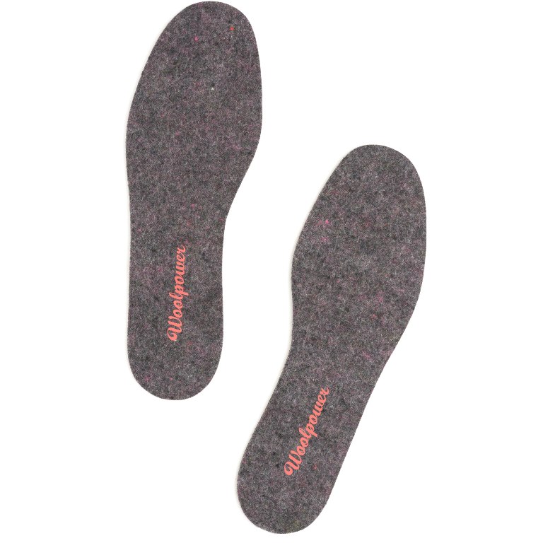 Picture of Woolpower Kids Felt Insoles - recycle grey