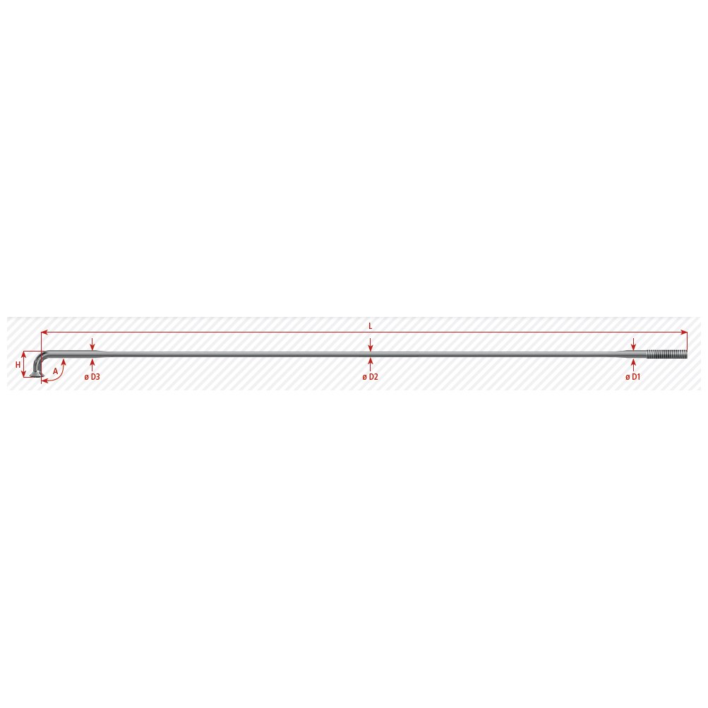 DT Swiss Alpine III Spokes - 266mm Silver Spokes 13/15/14g (2.34/1.8/2mm) - Box Of 100