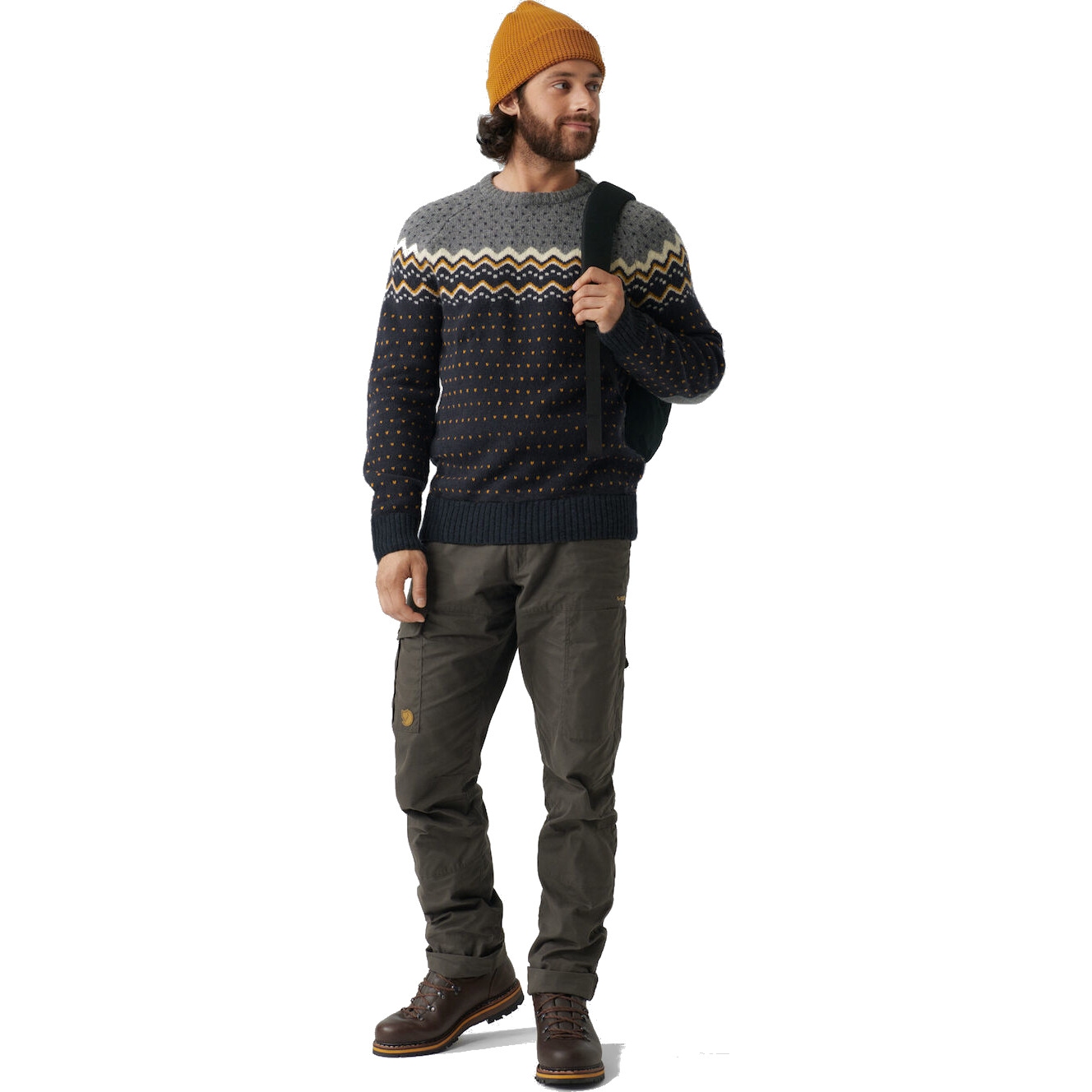Fjällräven Övik Knit Sweater Men - dark navy-mountain blue