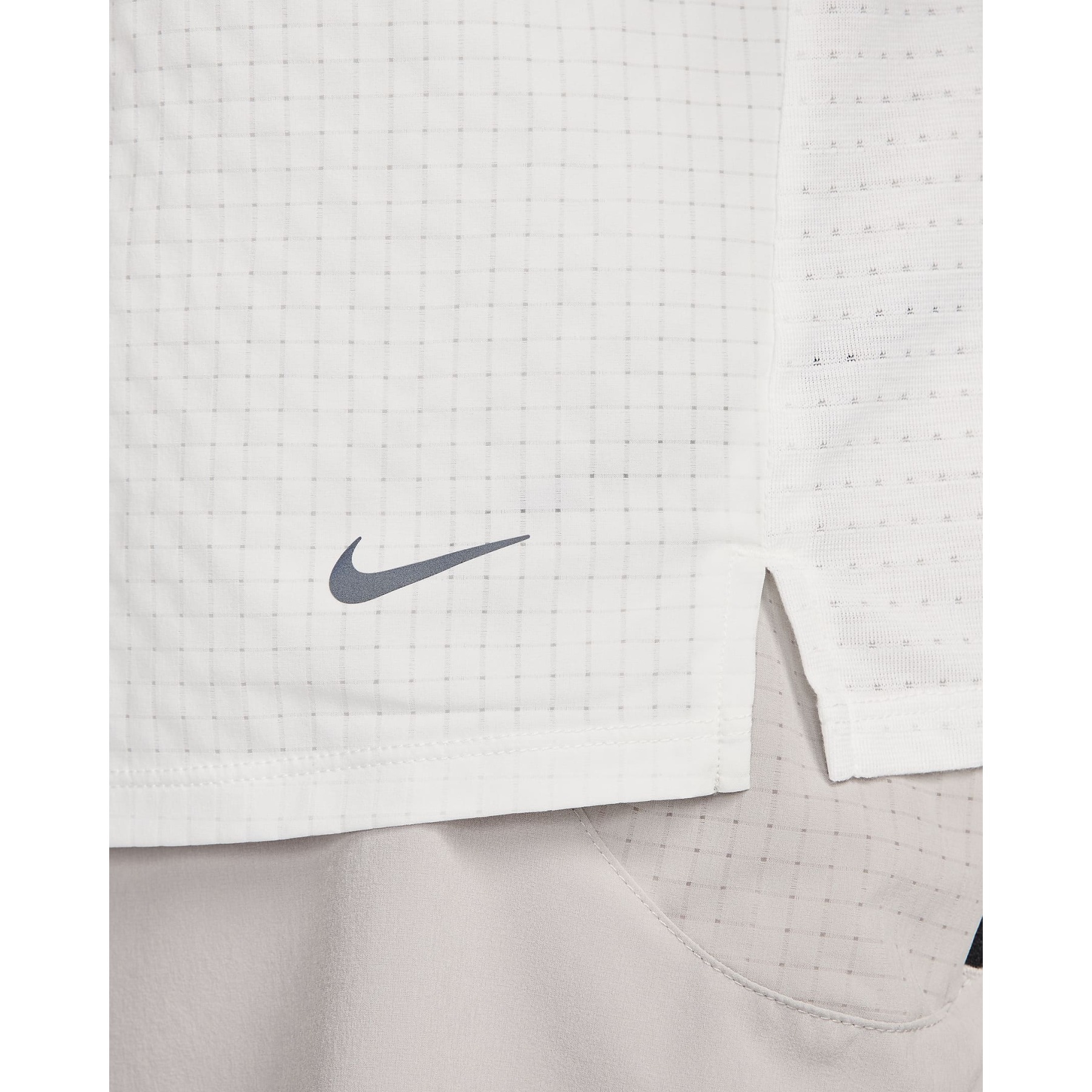 Nike white running top best sale