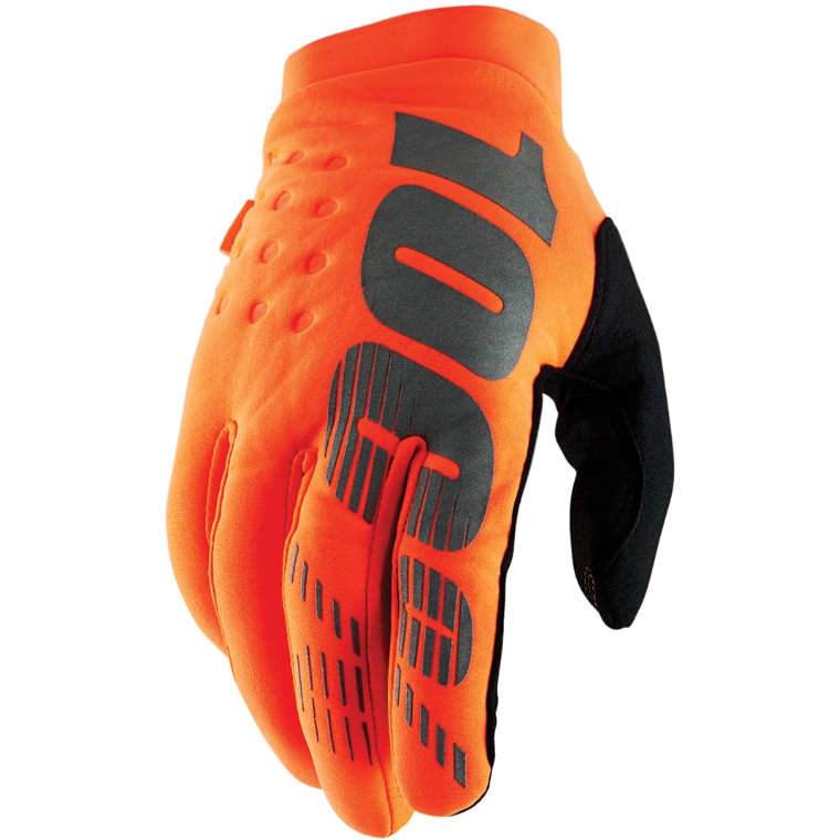 Picture of 100% Brisker Cold Weather Bike Gloves - orange/black