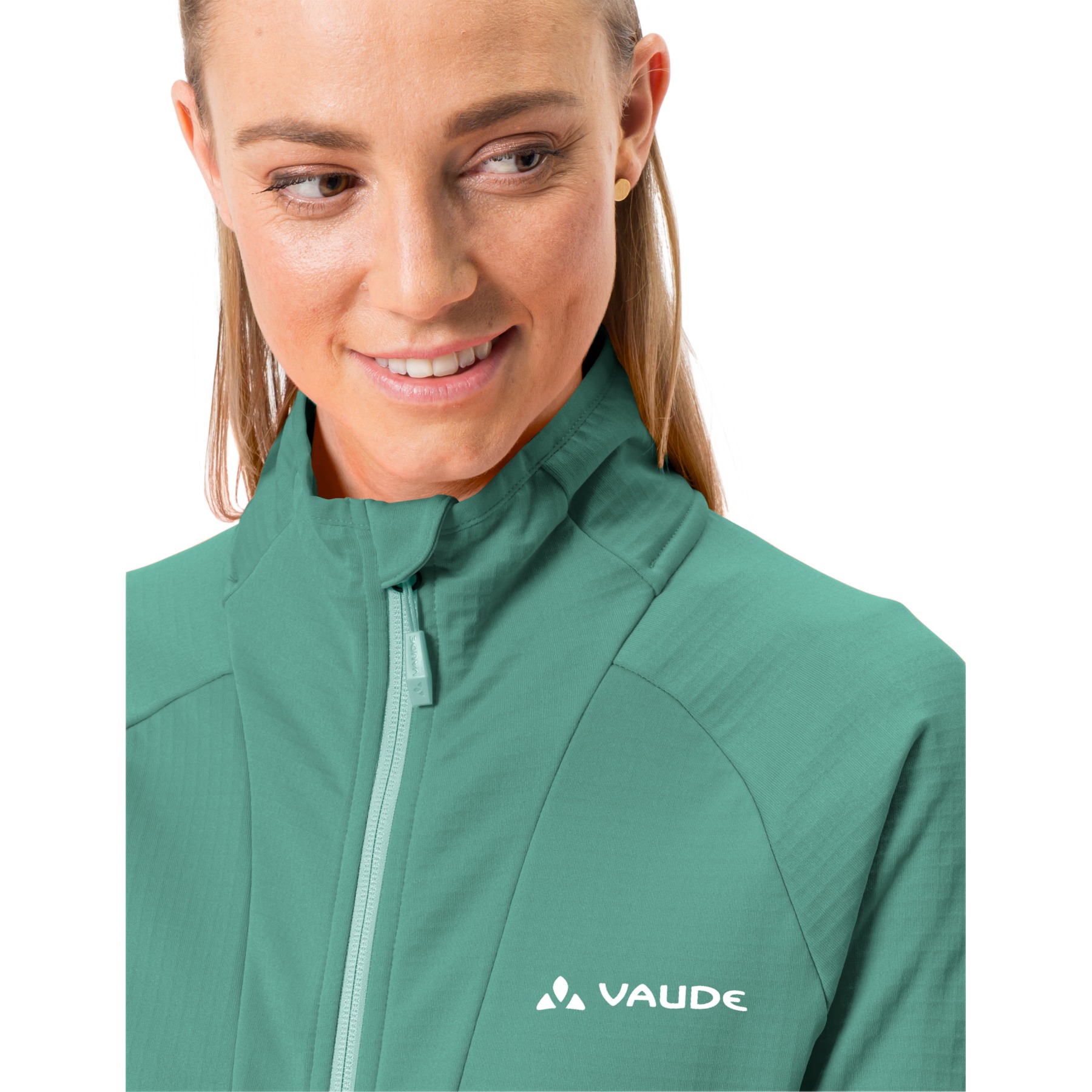 Women Zip Full Fleece bright Jacket | Vaude Monviso aqua II BIKE24 -