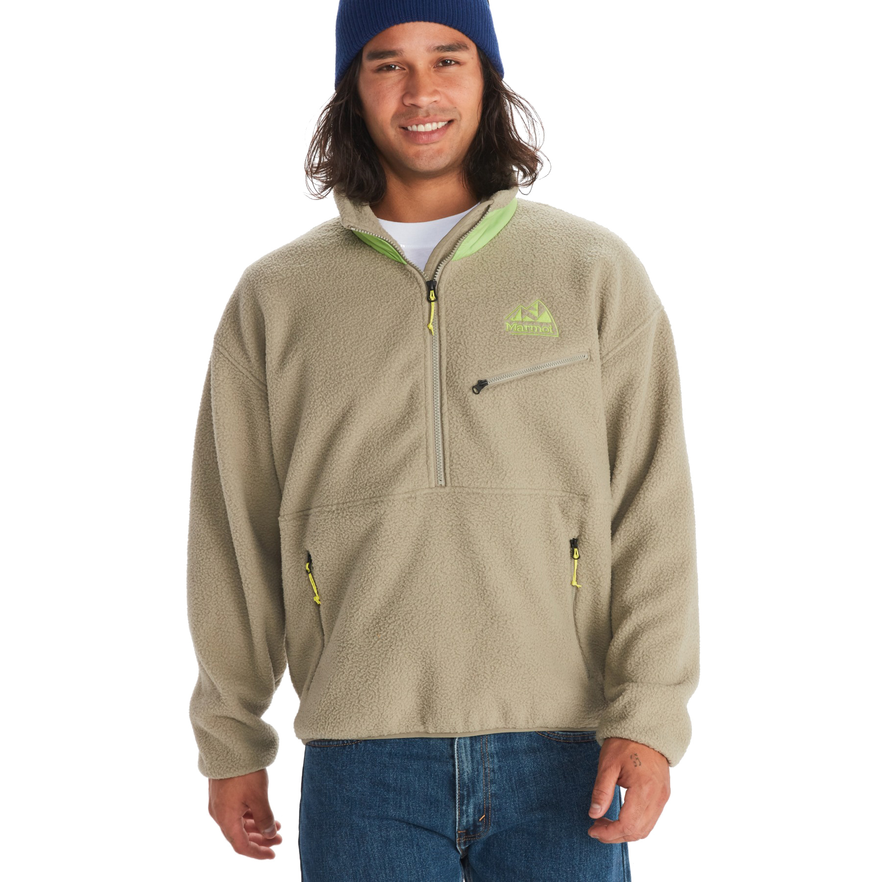 Picture of Marmot 94 E.C.O. Recycled Fleece Pullover - vetiver/kiwi