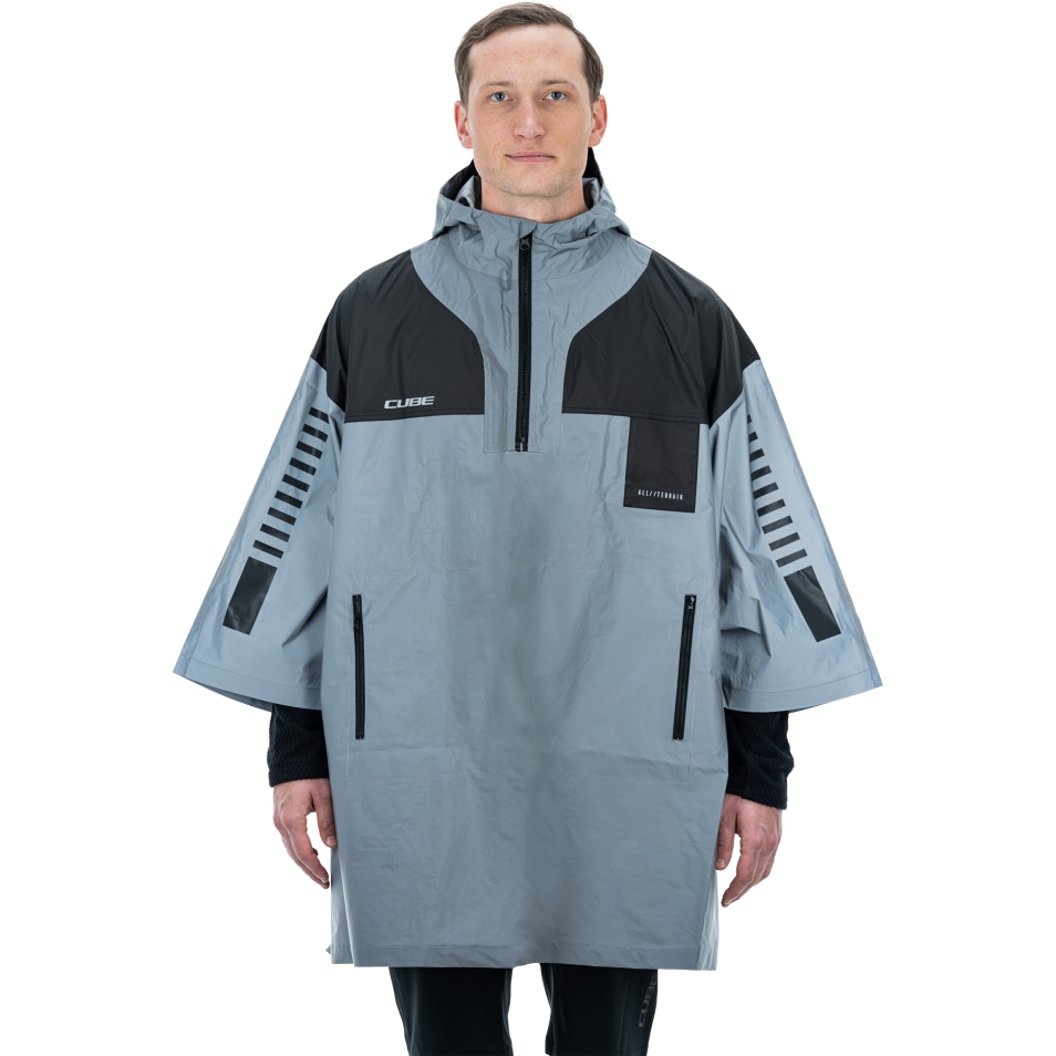 Image of CUBE ATX Safety Utility Poncho - silver'n'grey