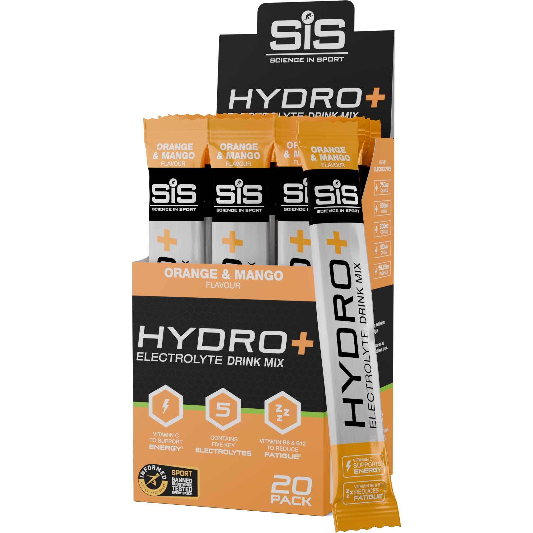 Picture of SiS HYDRO+ Sticks - Electrolyte Drink Mix - 20x4.3g