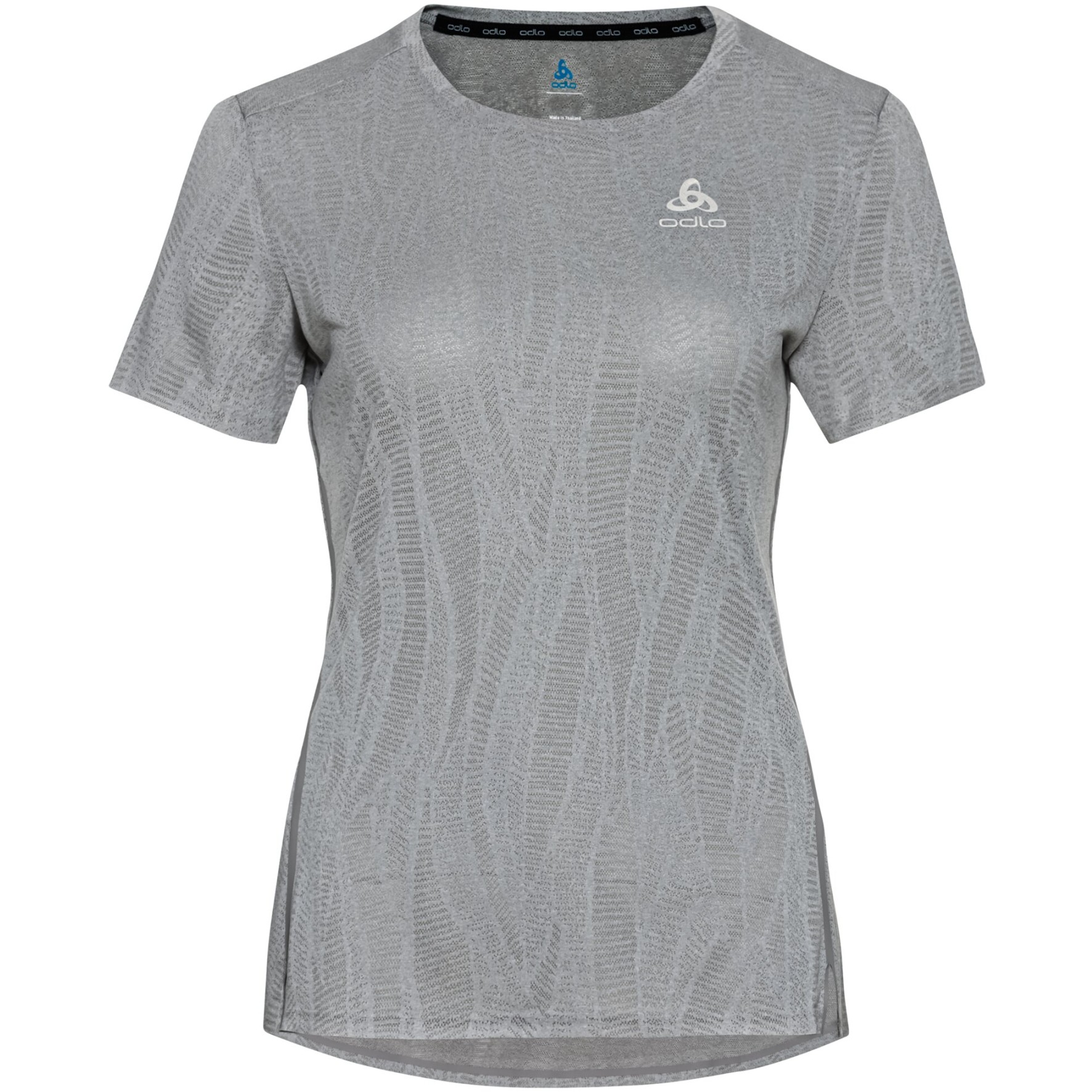 Picture of Odlo Women&#039;s Zeroweight Engineered Chill-Tec Running T-Shirt - stone grey melange