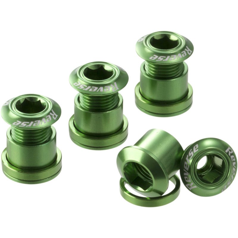 Produktbild von Reverse Components Kettenblattschrauben Aluminium 7mm - grün
