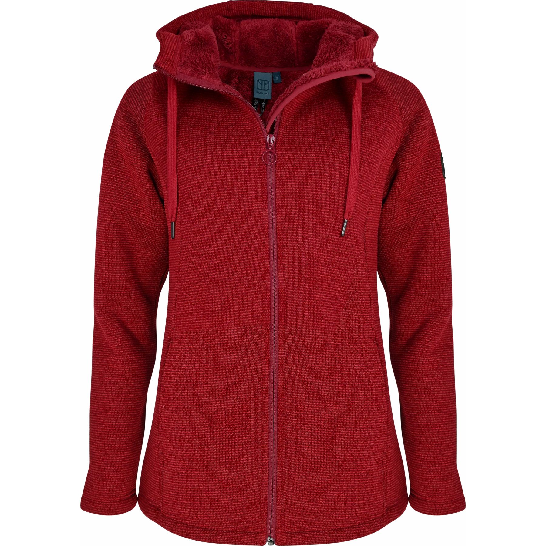 Fleece Jacket Fleecejacke Dunkelrot Fleece Jacke Elkline Fleece