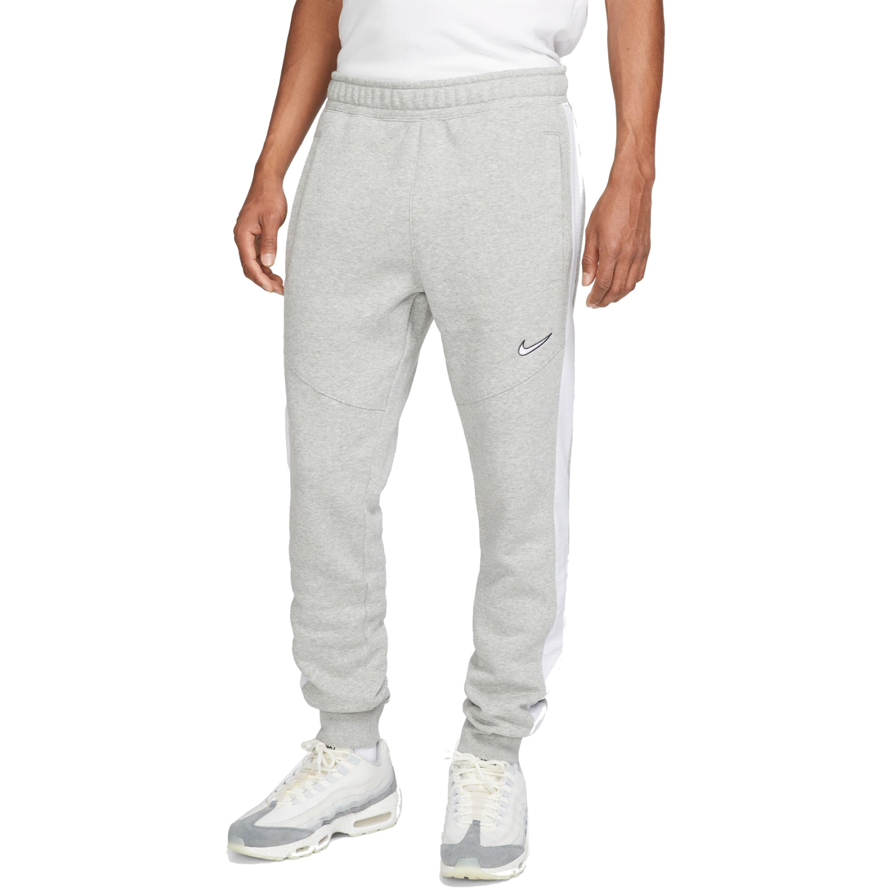 Produktbild von Nike Sportswear Fleece Jogginghose Herren - dark grey heather/white FN0246-063
