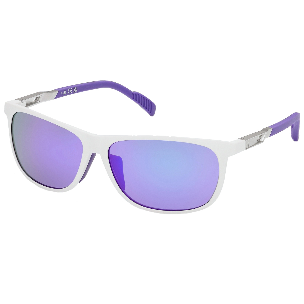 Image of adidas Actv Future Ultra-Lite SP0061 Sport Sunglasses - White/Other / Contrast Mirror Violet