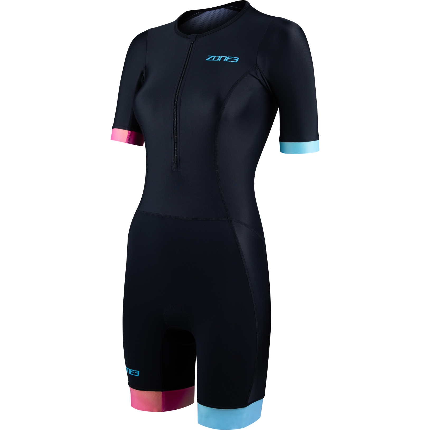 Productfoto van Zone3 Activate+ Trisuit met Korte Mouwen Dames - zwart/neon