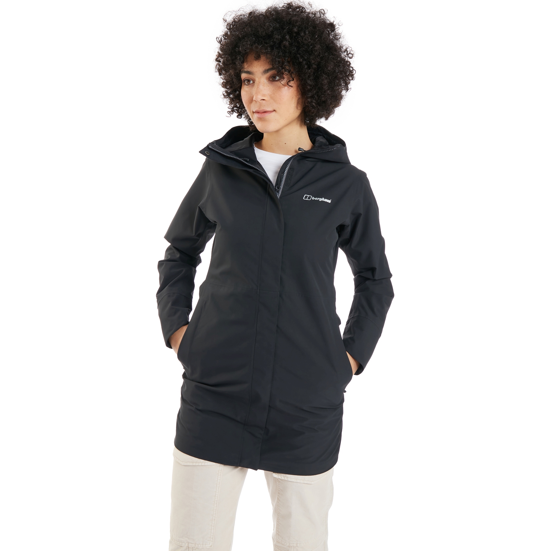 Picture of Berghaus Women&#039;s Omeara Long Shell Jacket - Black/Black