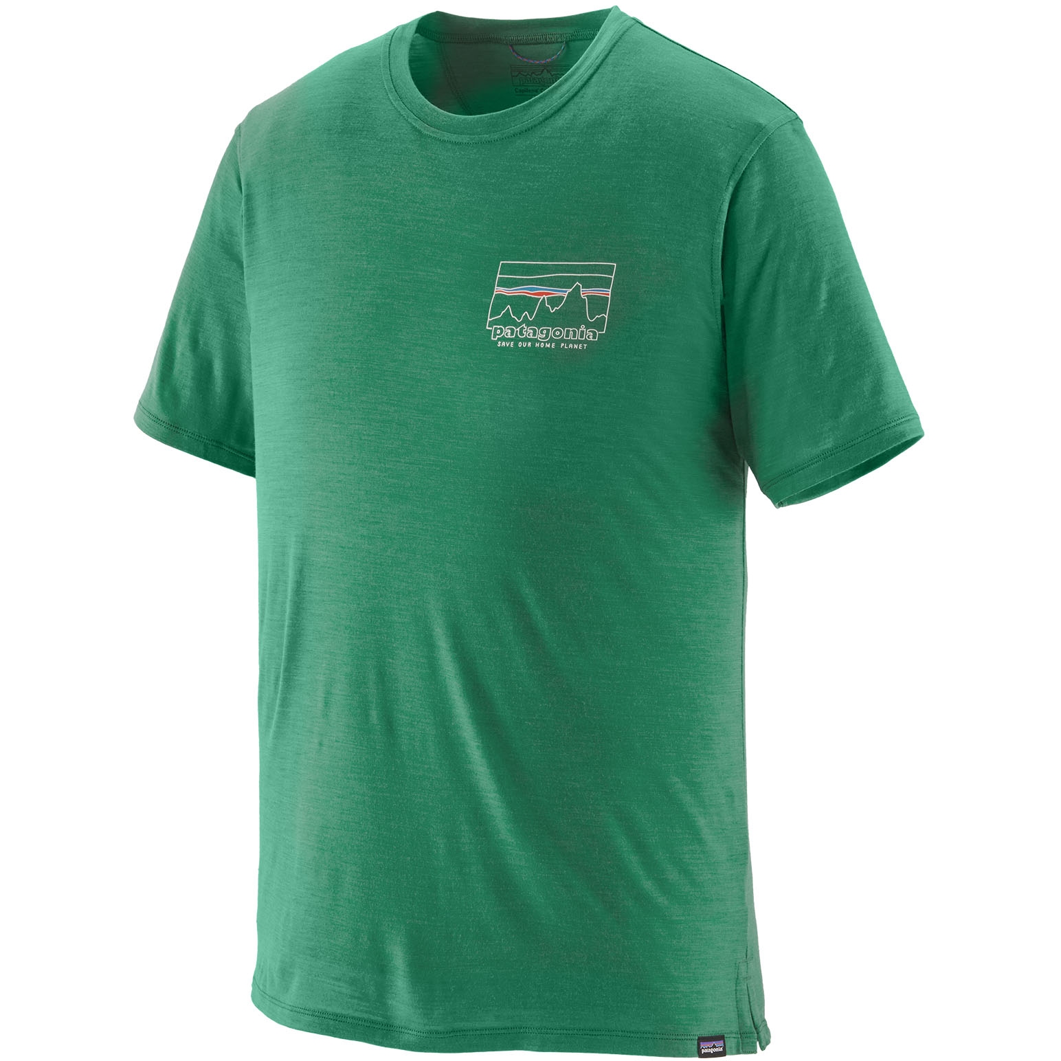 Productfoto van Patagonia Capilene Cool Merino Graphic T-Shirt Heren - 73 Skyline: Gather Green
