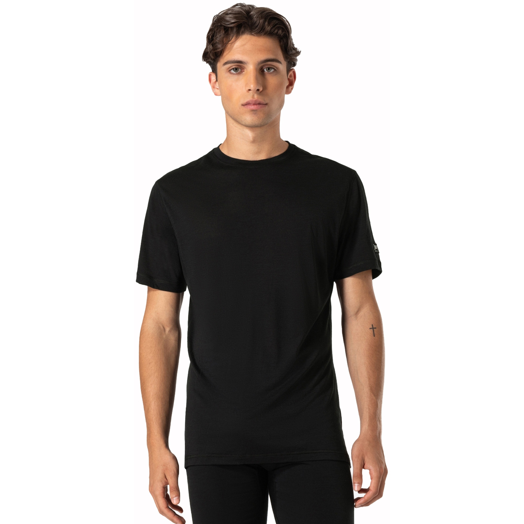 Produktbild von SUPER.NATURAL Sierra140 Kurzarm-Unterhemd Herren - Jet Black
